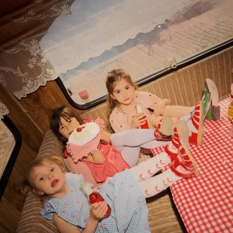 FloĢss-Dolly Bow Blouse Berry/bow Gingham