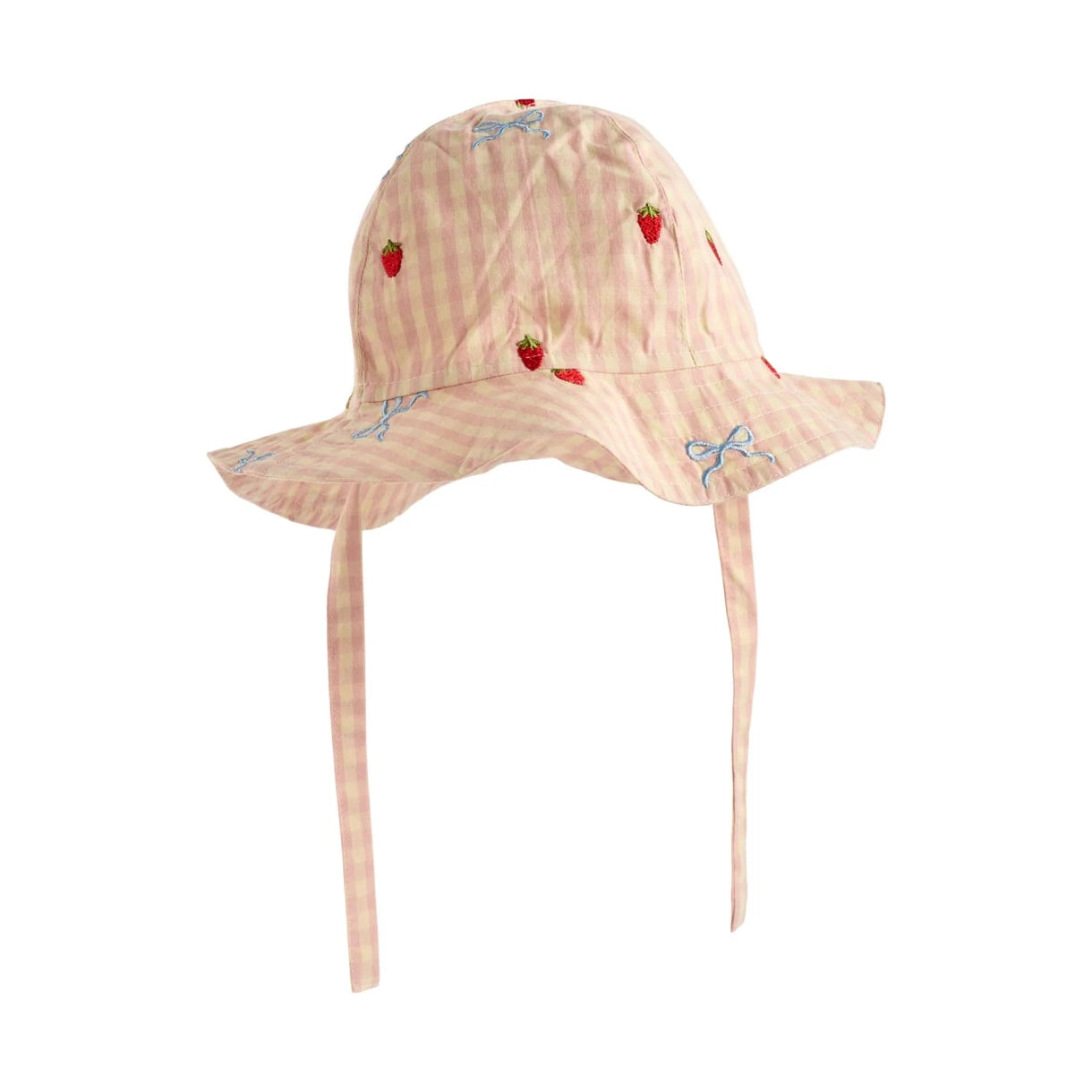 FloĢss-Dolly Bow Sun Hat Berry/bow Gingham