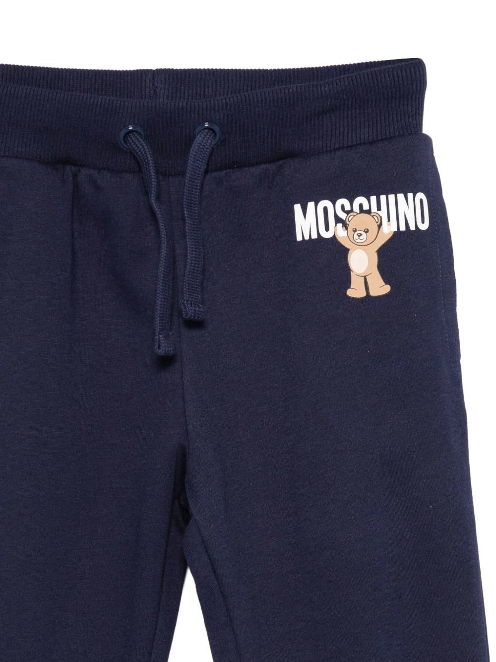 Moschino-Kids Blue Navy Teddy Bear Logo Joggers