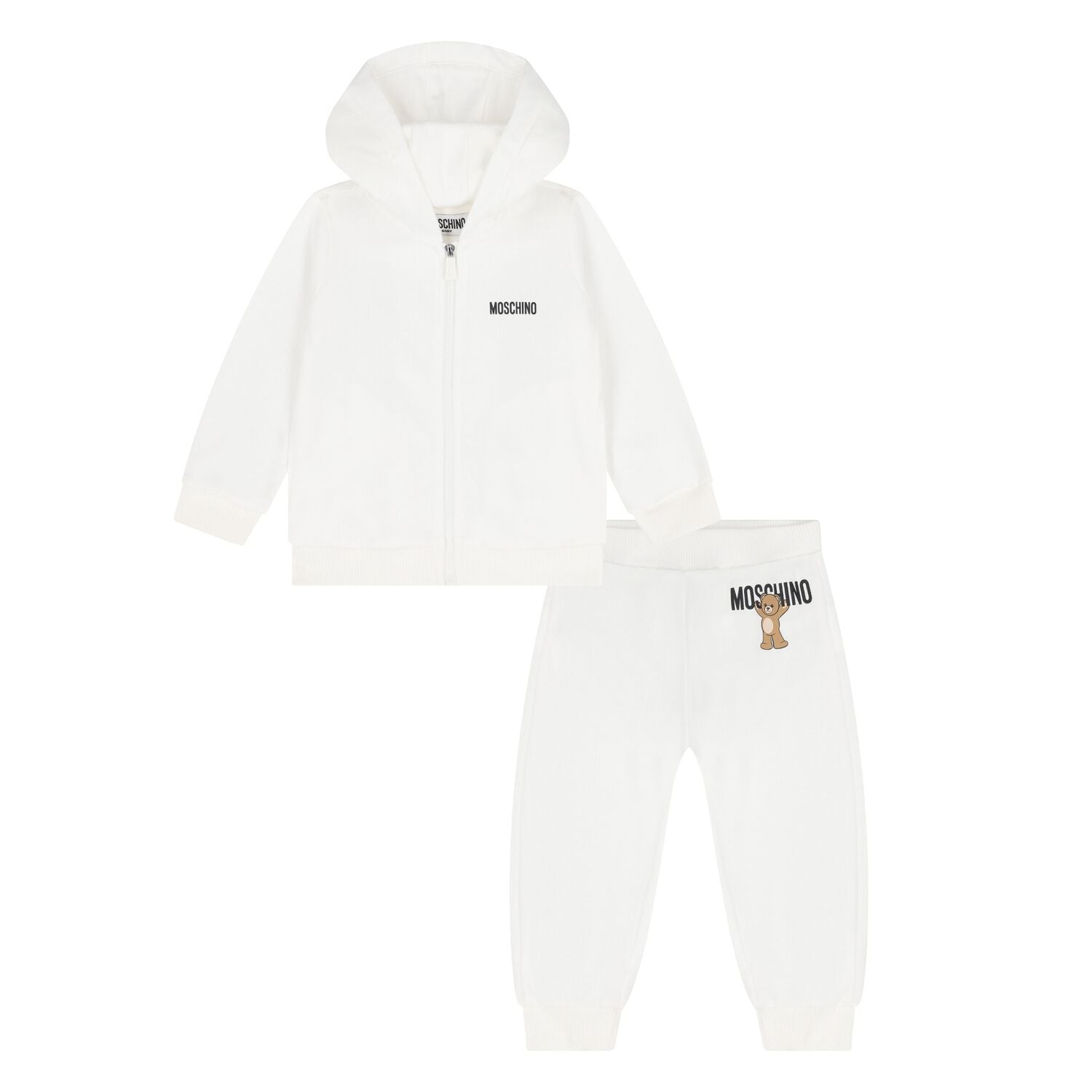 Moschino-Baby Hooded Tracksuit Cloud