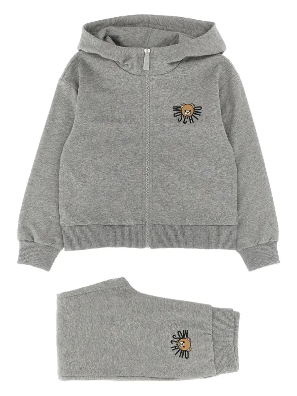Moschino-Kids Grey Hooded Tracksuit