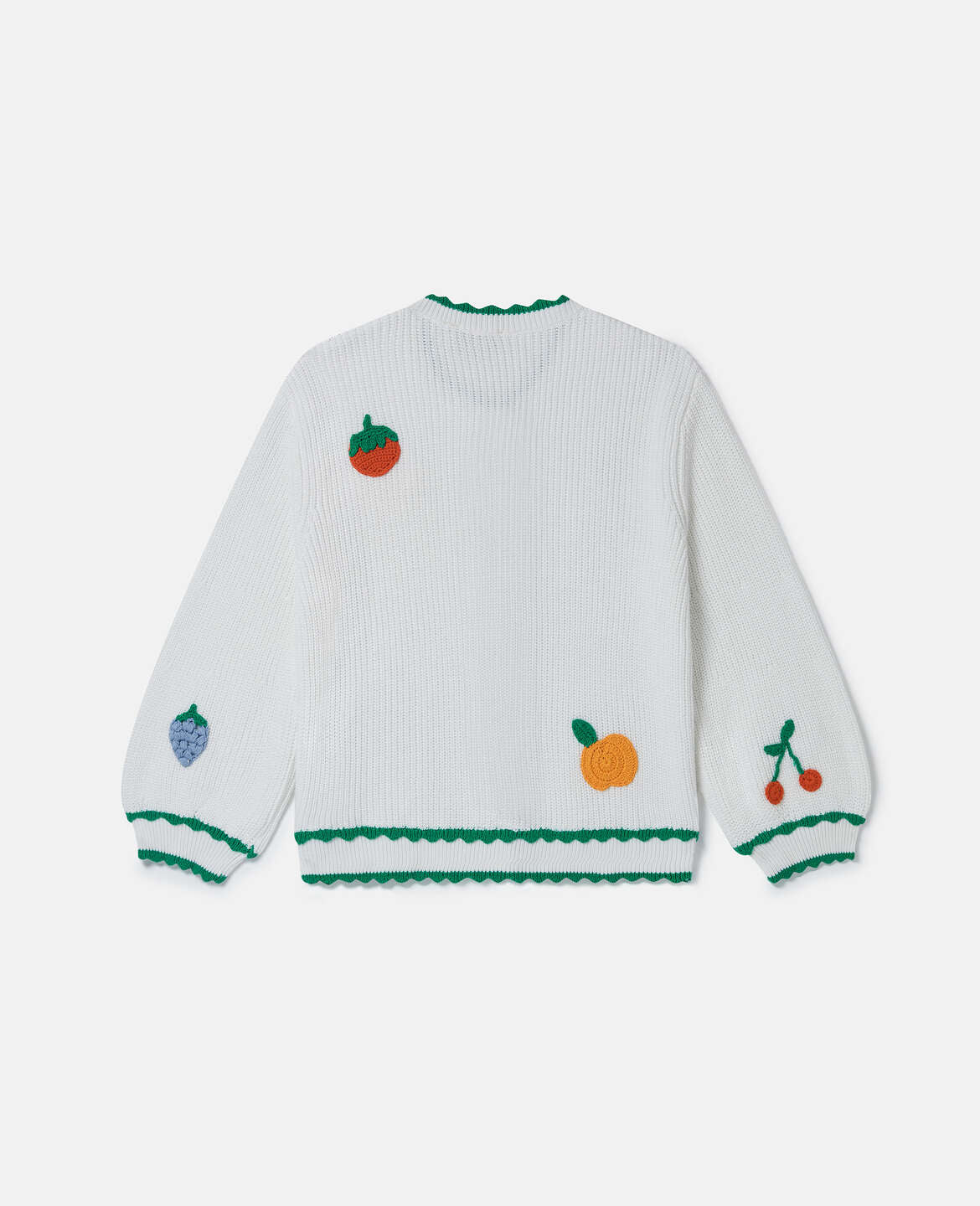 Stella Mccartney Kids-GIRL CARDIGAN WITH FRUIT CROCHET PATCHES