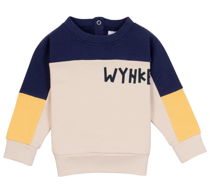BABY SAIL SWEAT-NAVY/PALE EGG