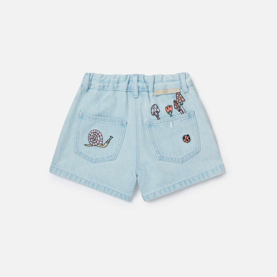 Stella Mccartney Kids-GIRL DENIM SHORTS WITH FAIRYLAND EMBRO