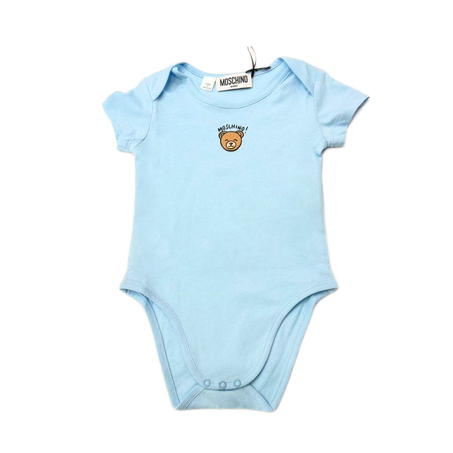 Moschino-Baby Bodysuit Addition Baby Sky Blue