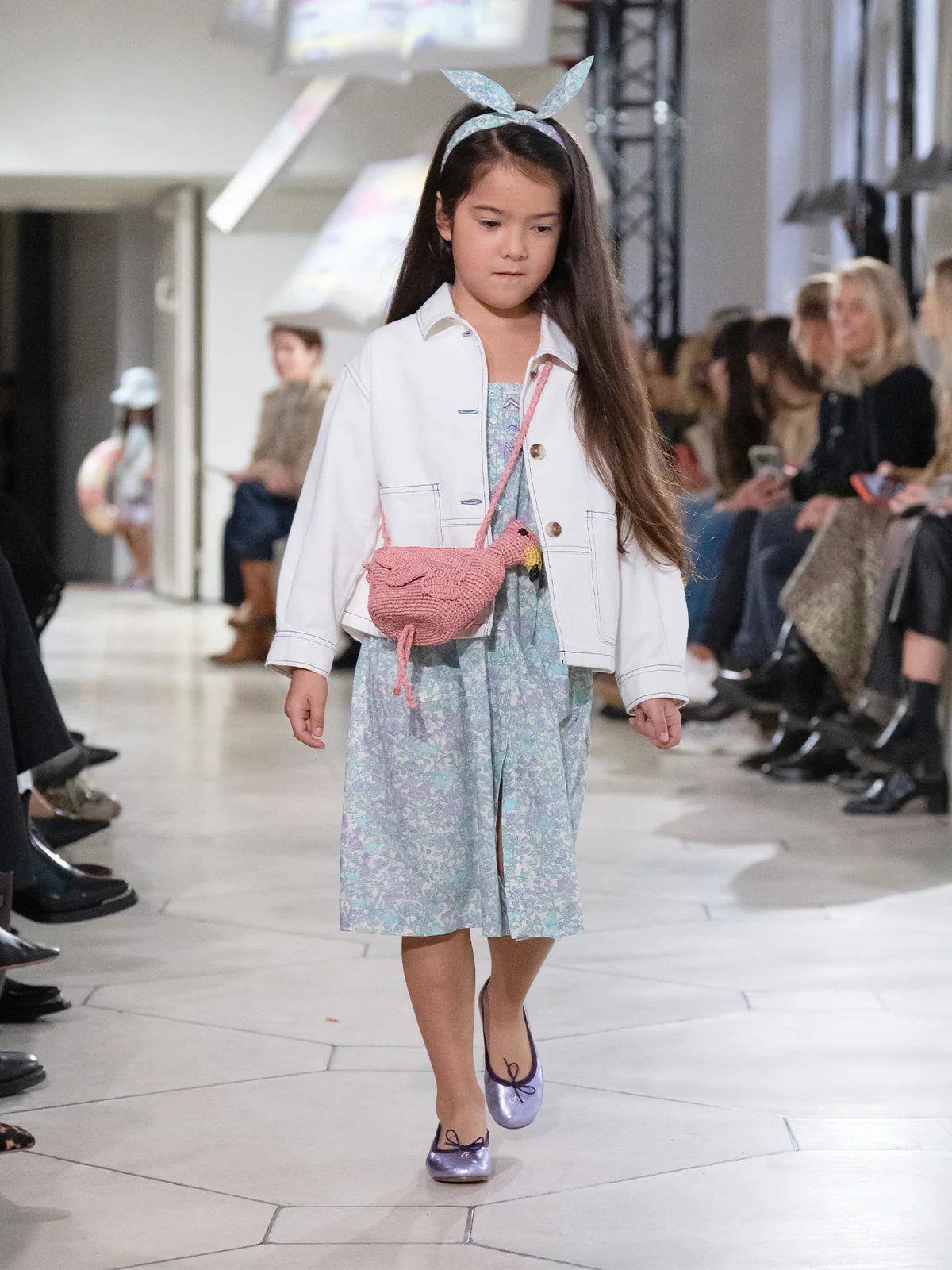 Bonpoint-Passion dress smocked and embroidered in Liberty fabric in organic cotton