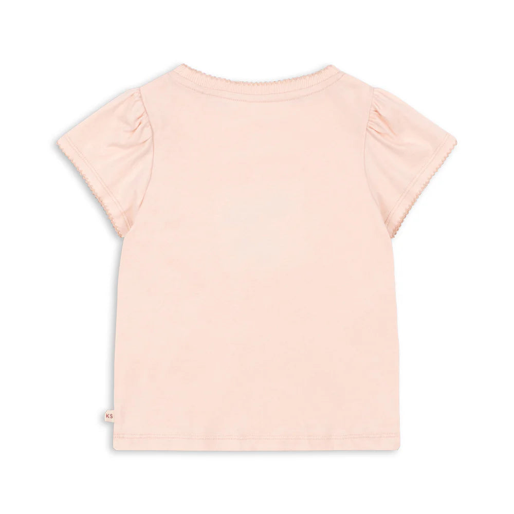 Konges Sløjd-Girl Famo Puff Tee Gots Pale Blush