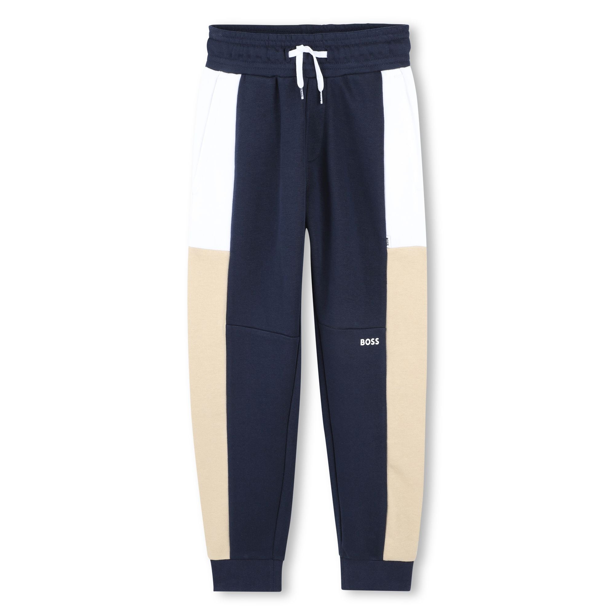 Boss-Navy Cotton Jogging Bottoms