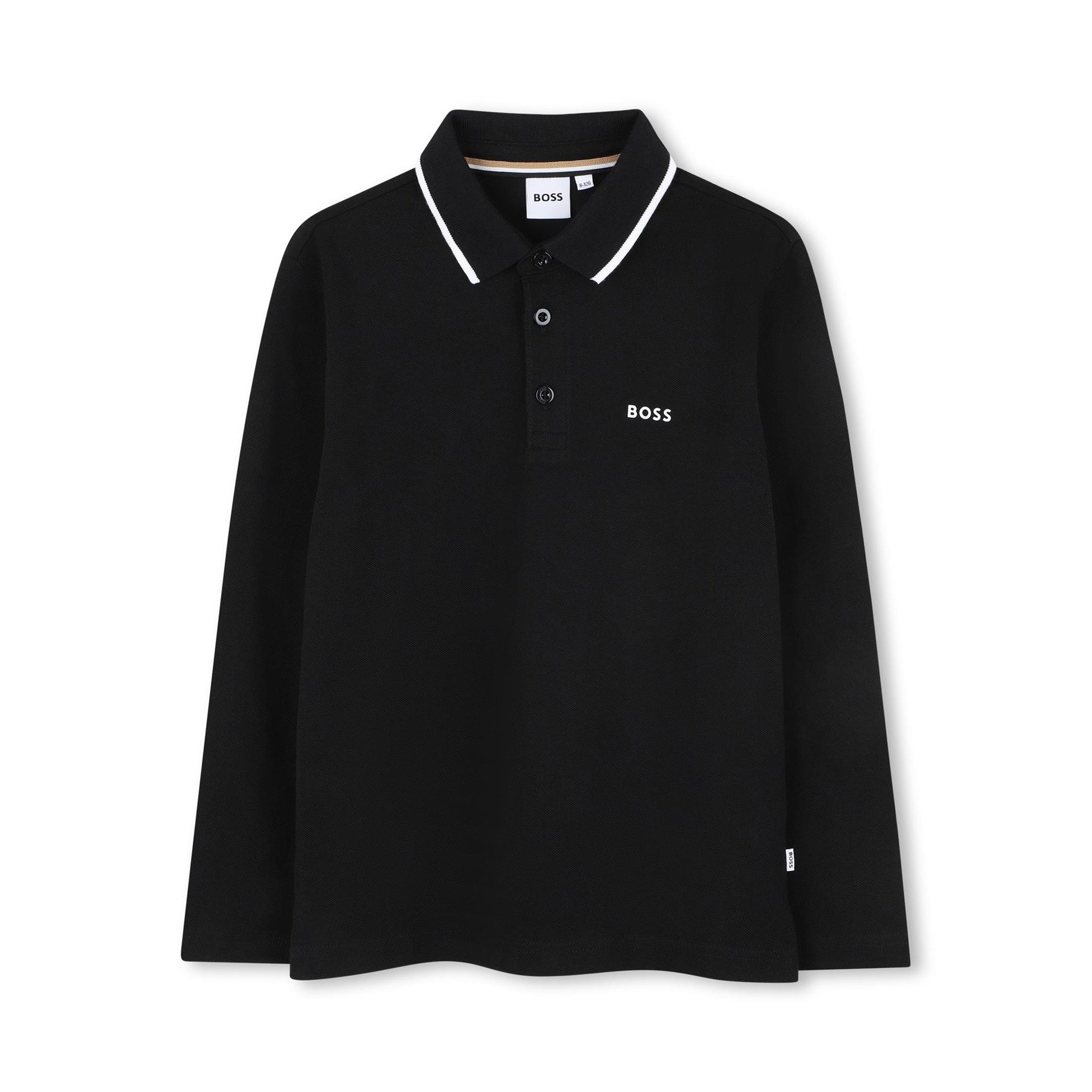 Boss-Boys Long Sleeve Polo Black