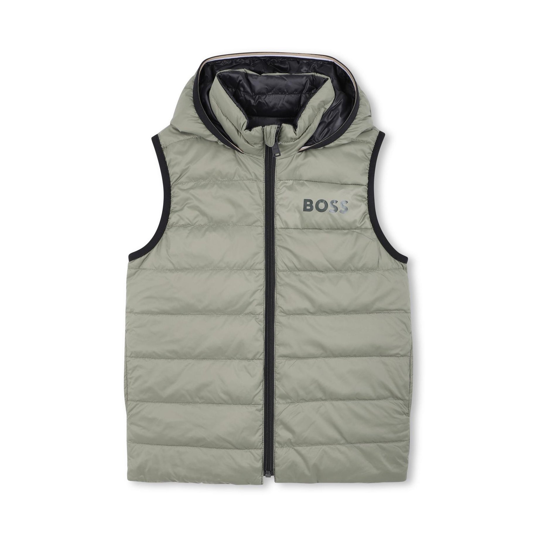 Boss-Boys Reversible Down Puffer Jacket Green