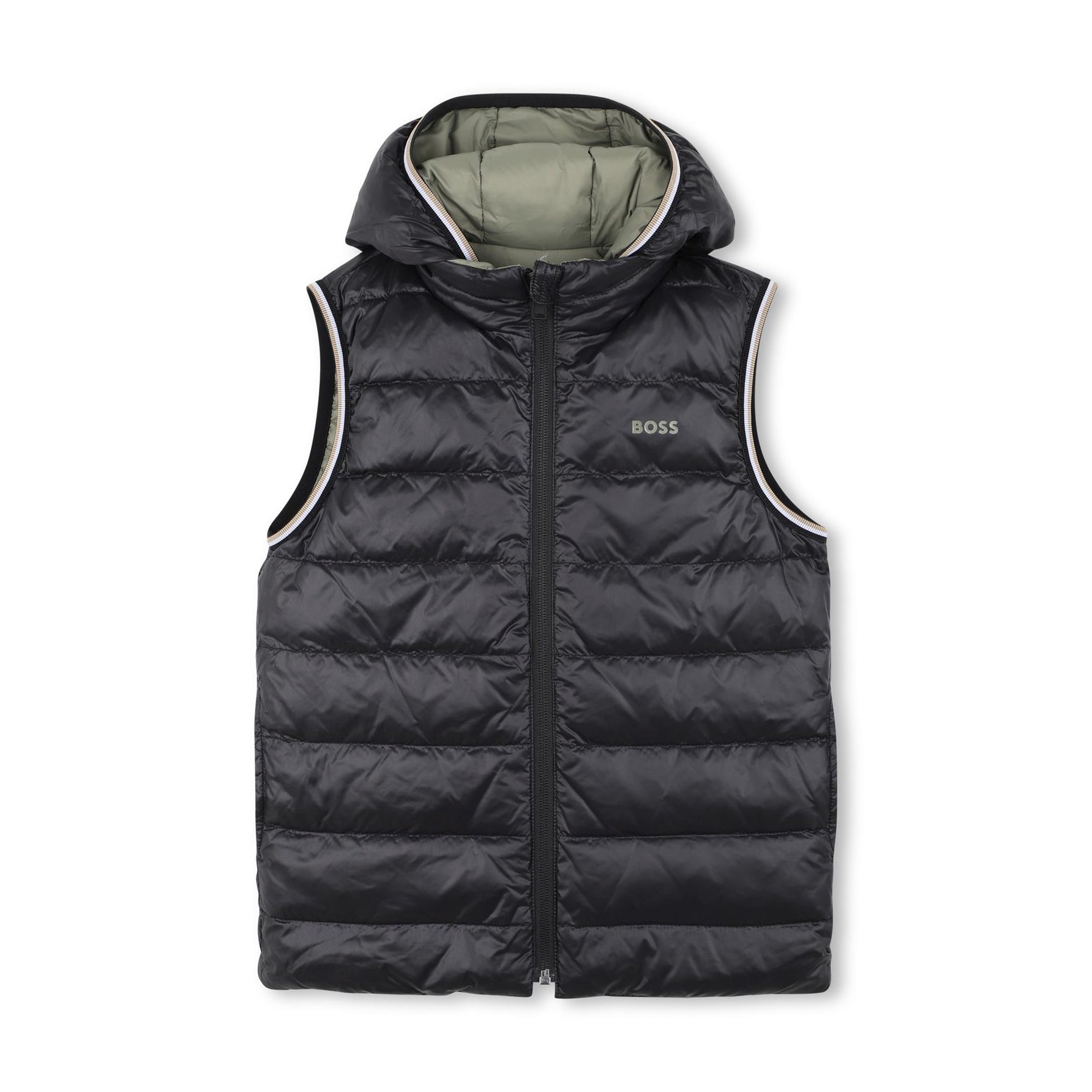 Boss-Boys Reversible Down Puffer Jacket Green