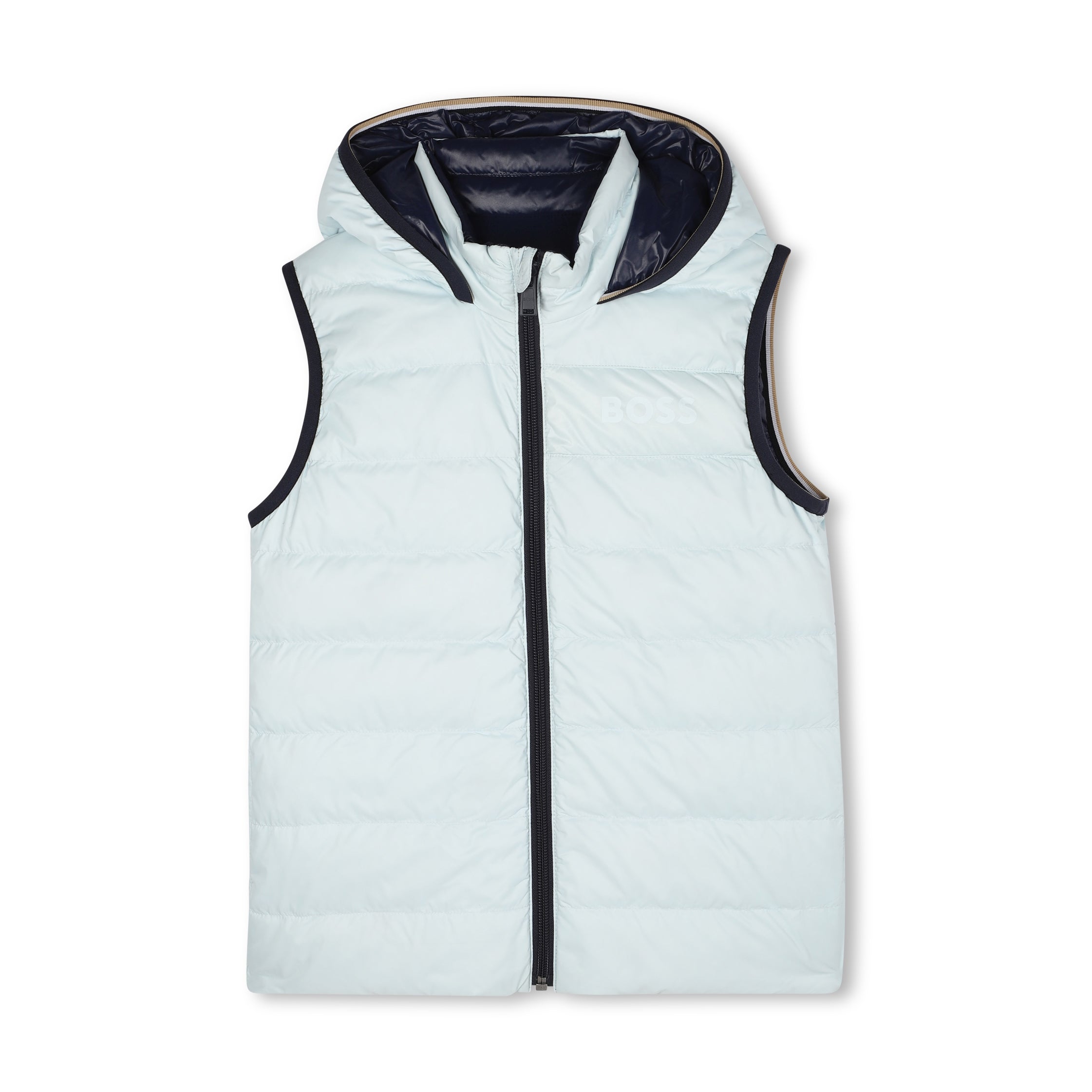Boss-Reversible Puffer Jacket Pale Blue