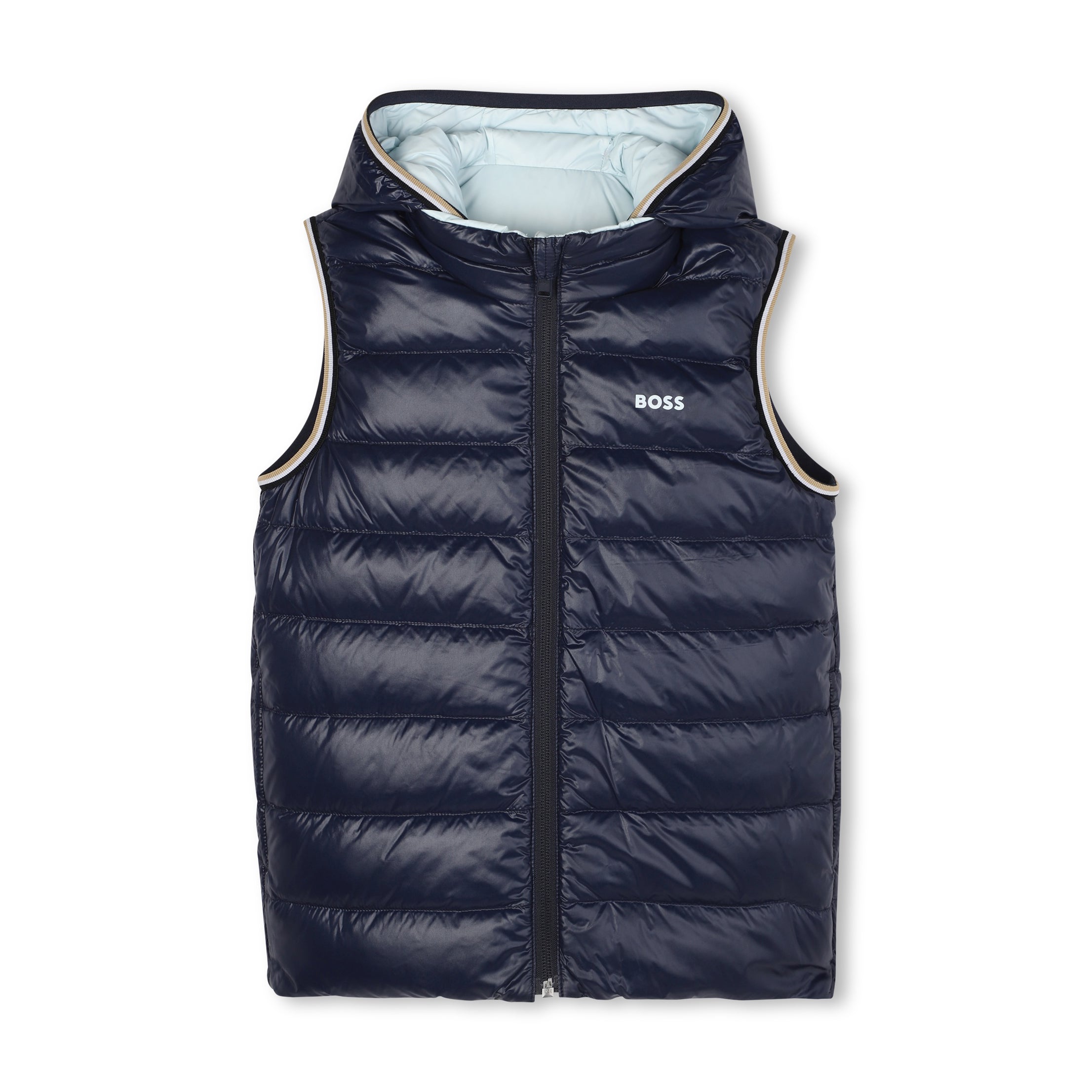 Boss-Reversible Puffer Jacket Pale Blue