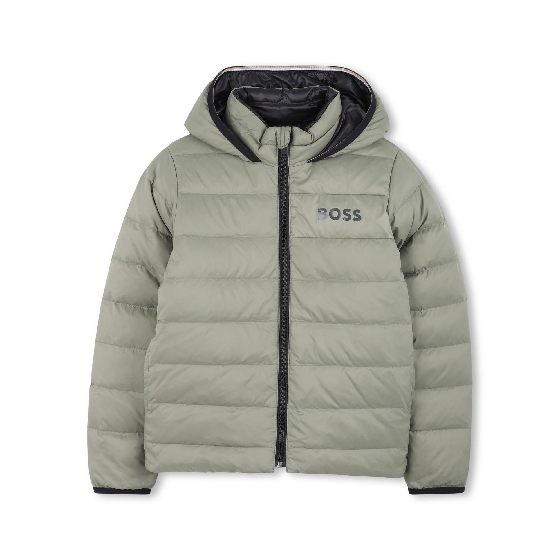 Boss-Boys Reversible Down Puffer Jacket Green