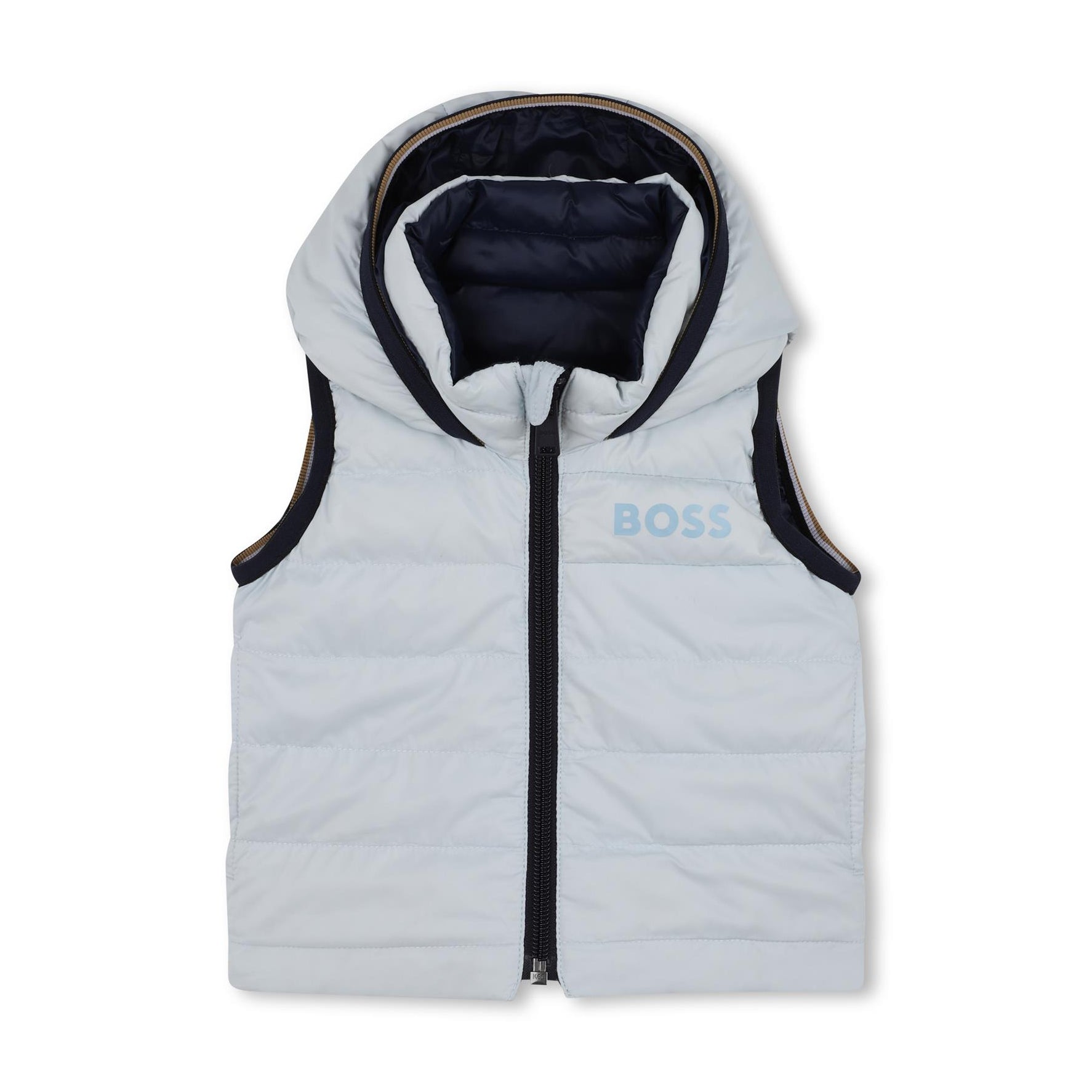 Boss-Baby Down Puffer Jacket Sleeveless Pale Blue