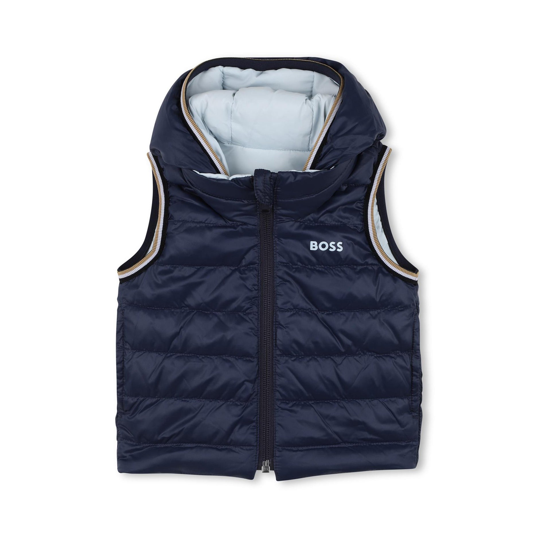Boss-Baby Down Puffer Jacket Sleeveless Pale Blue