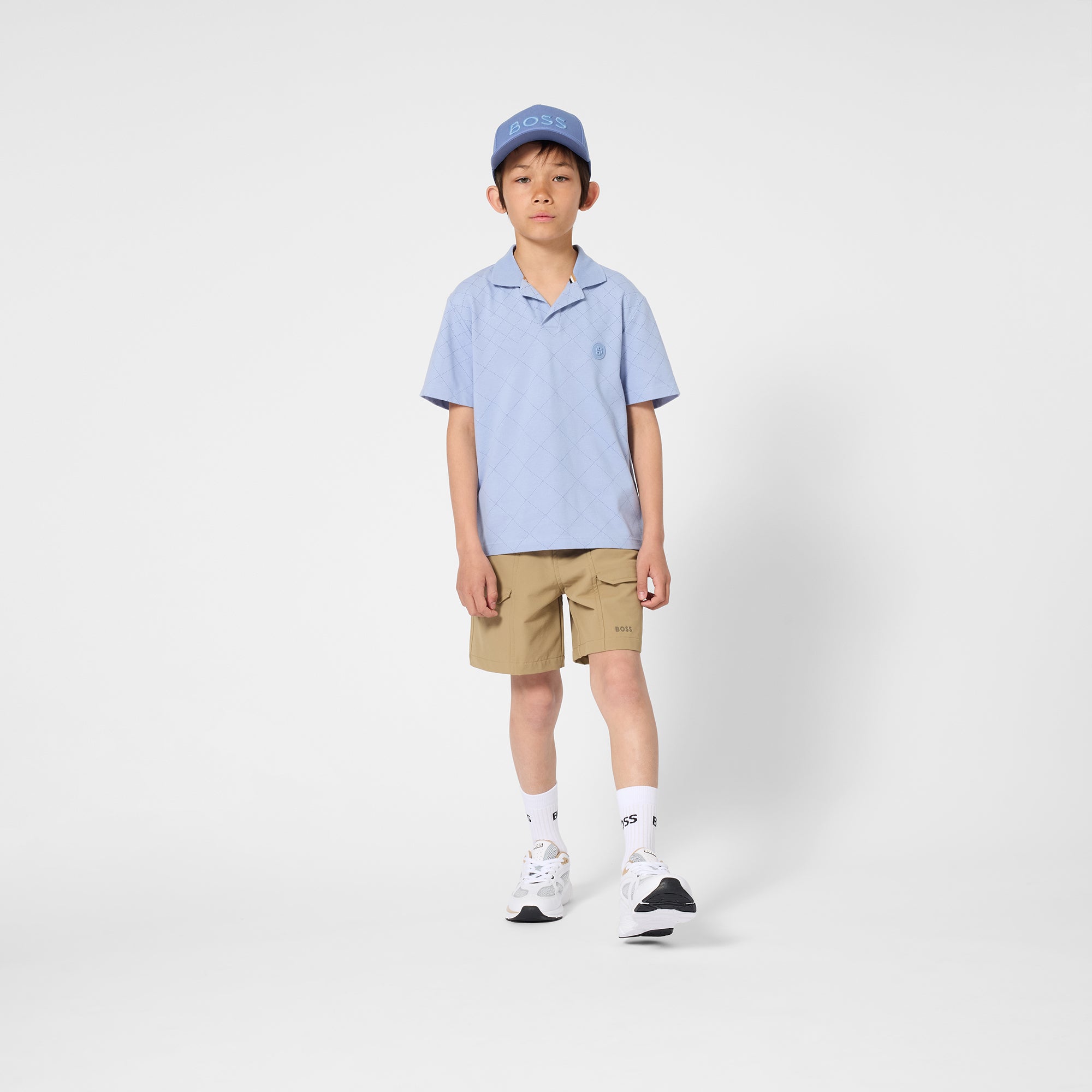 Boss-Bermuda Shorts In French Terry Dark Stone