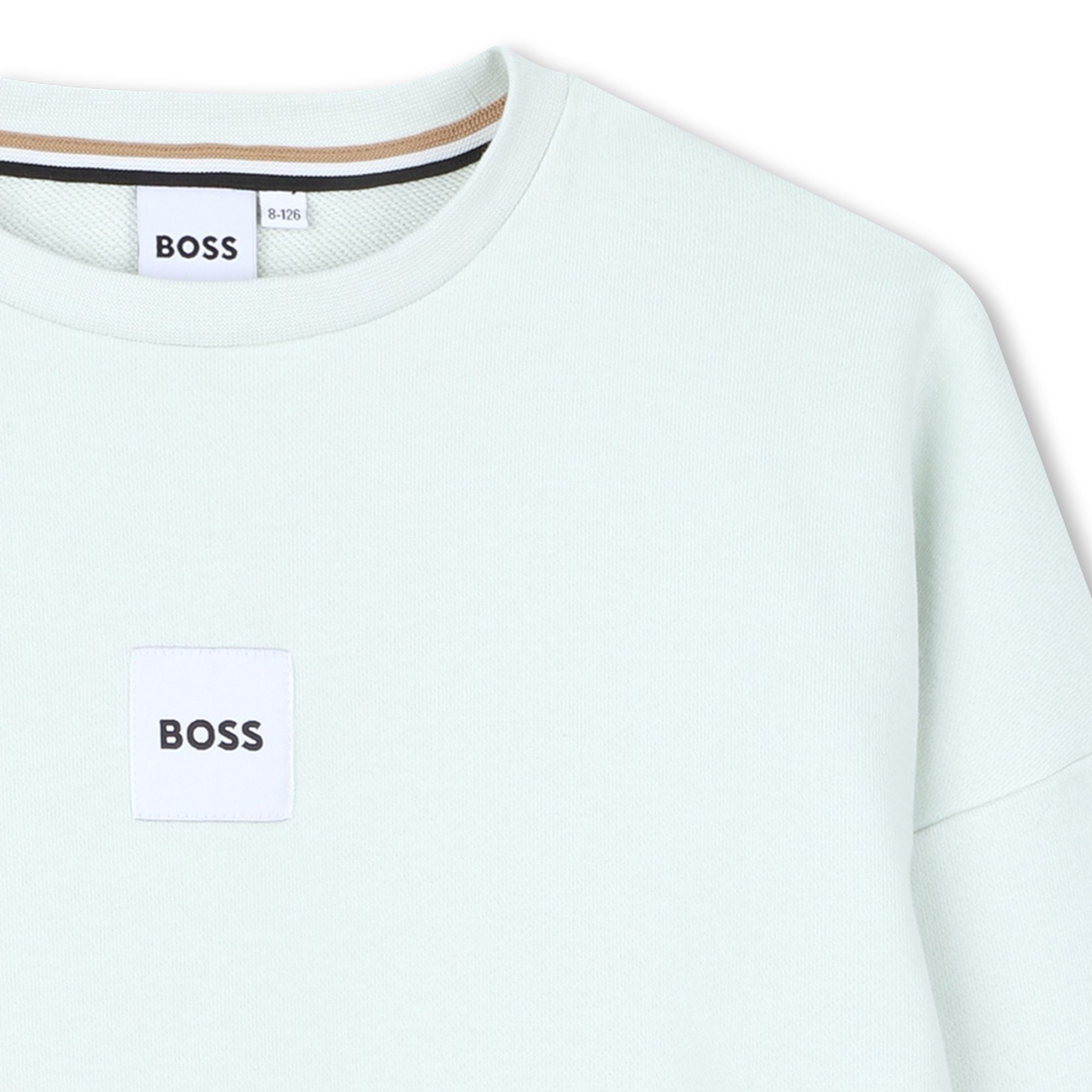 Boss-Sweatshirt In Fleece Sprout Green