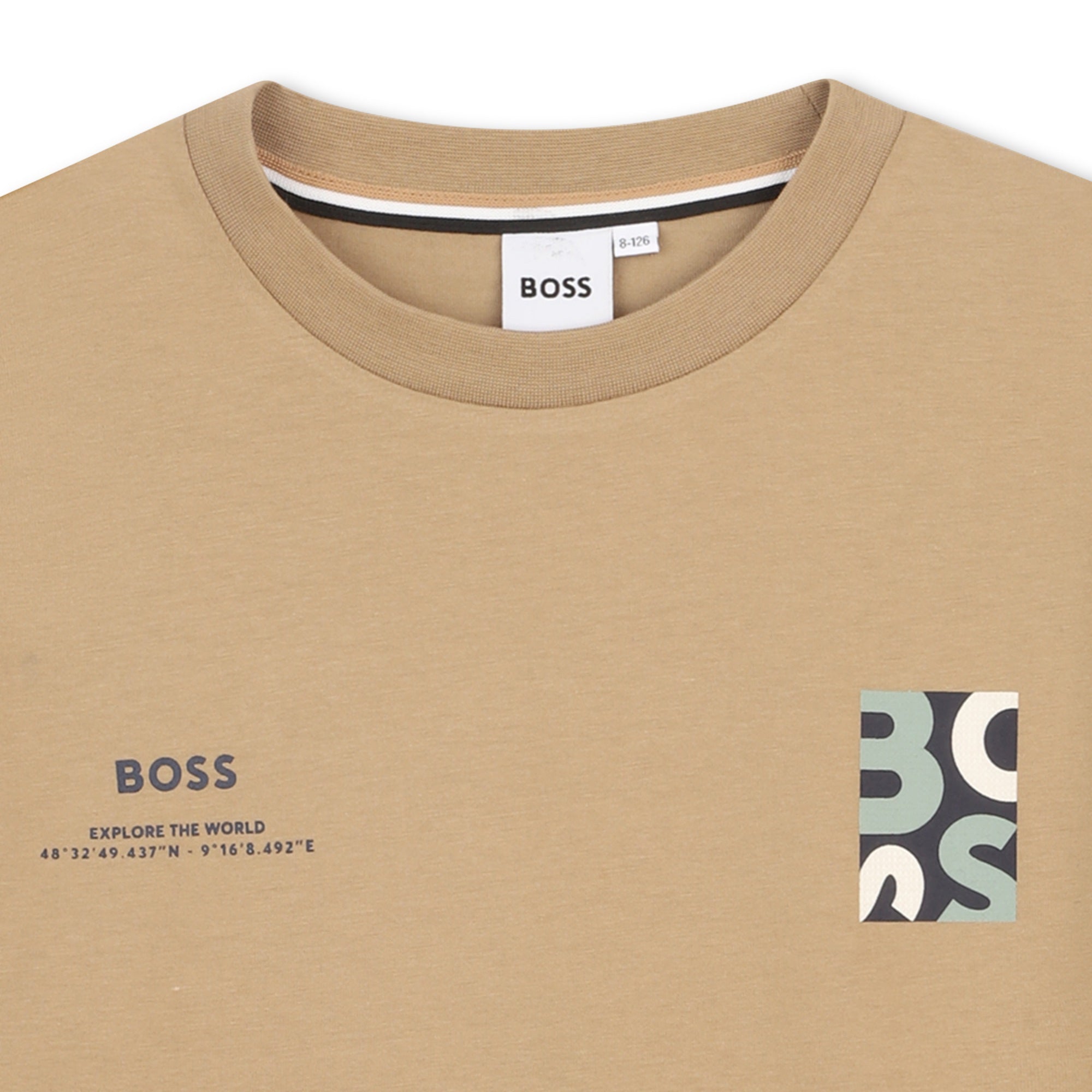 Boss-Cotton Jersey Short Sleeves T-Shirt Dark Stone