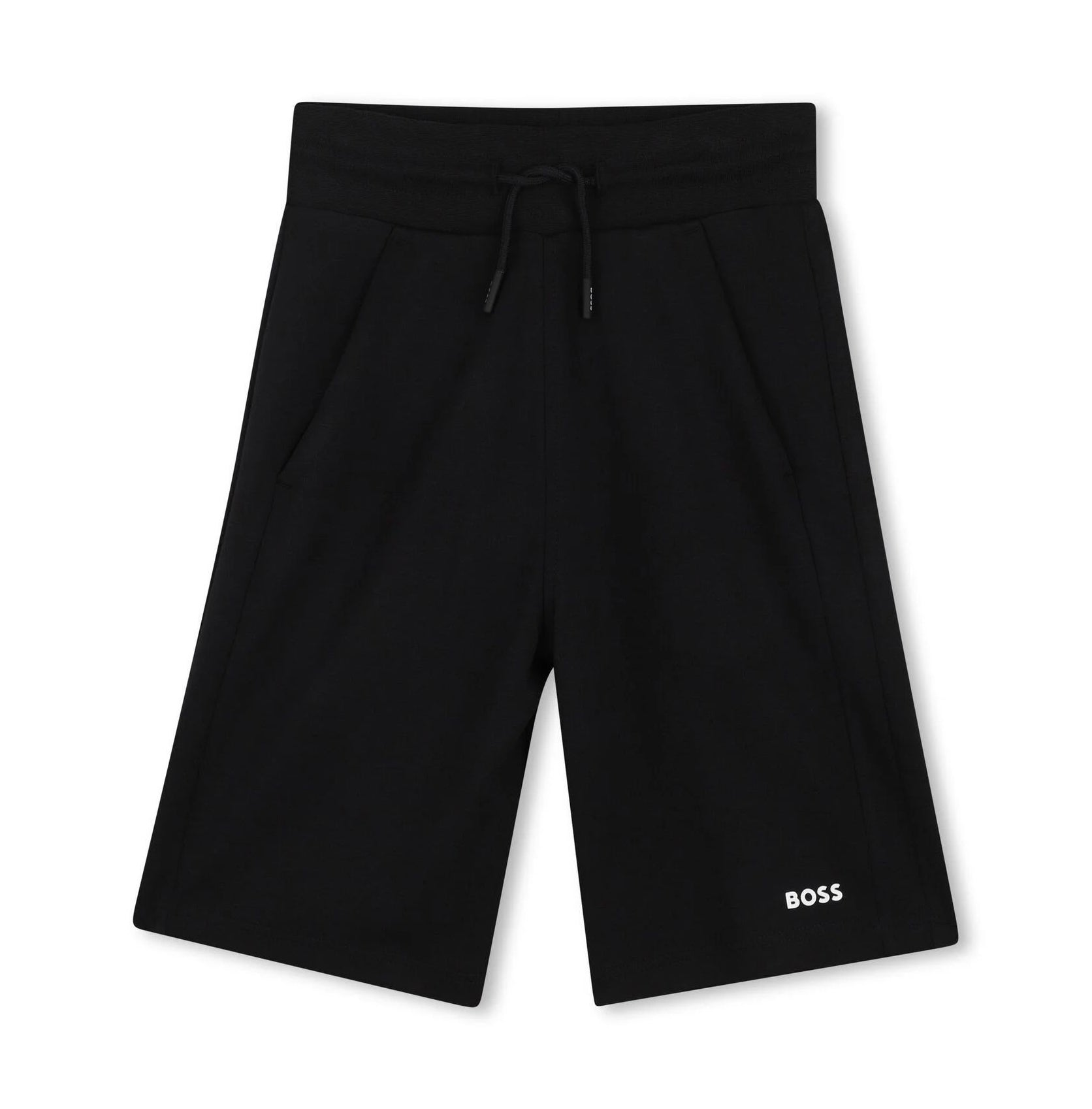 Boss-Polo Shirt And Bermuda Shorts In Cotton-Elastane Piqu Black