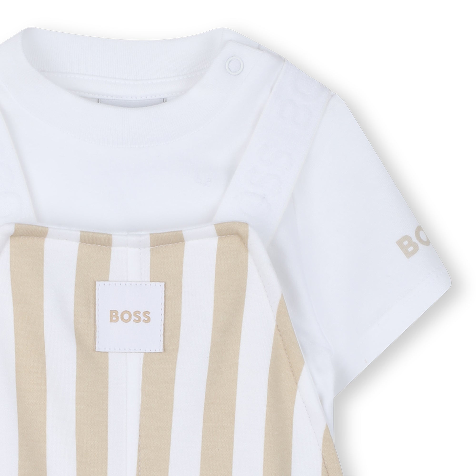 Boss-Overalls And T-Shirt Set Stone