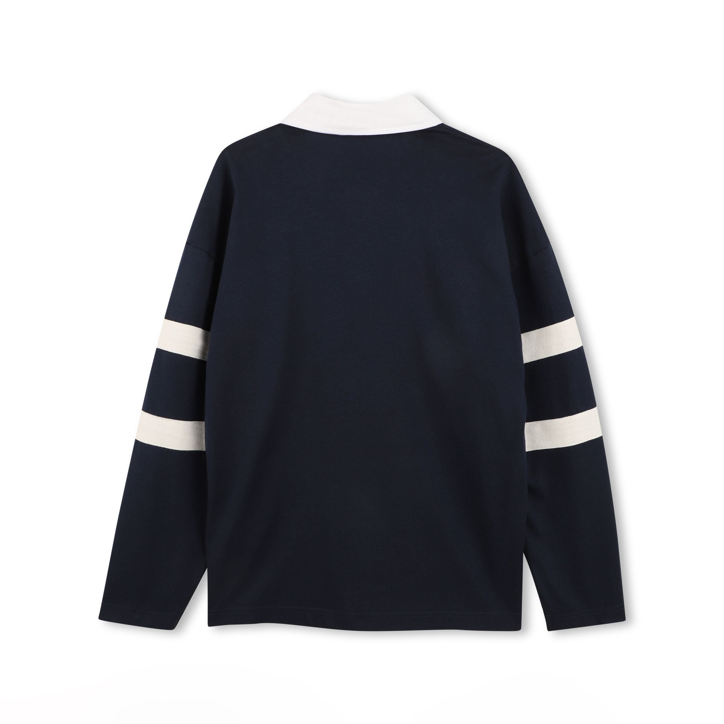 Boss-LS Polo W/ Academia Embroidered Logo Navy