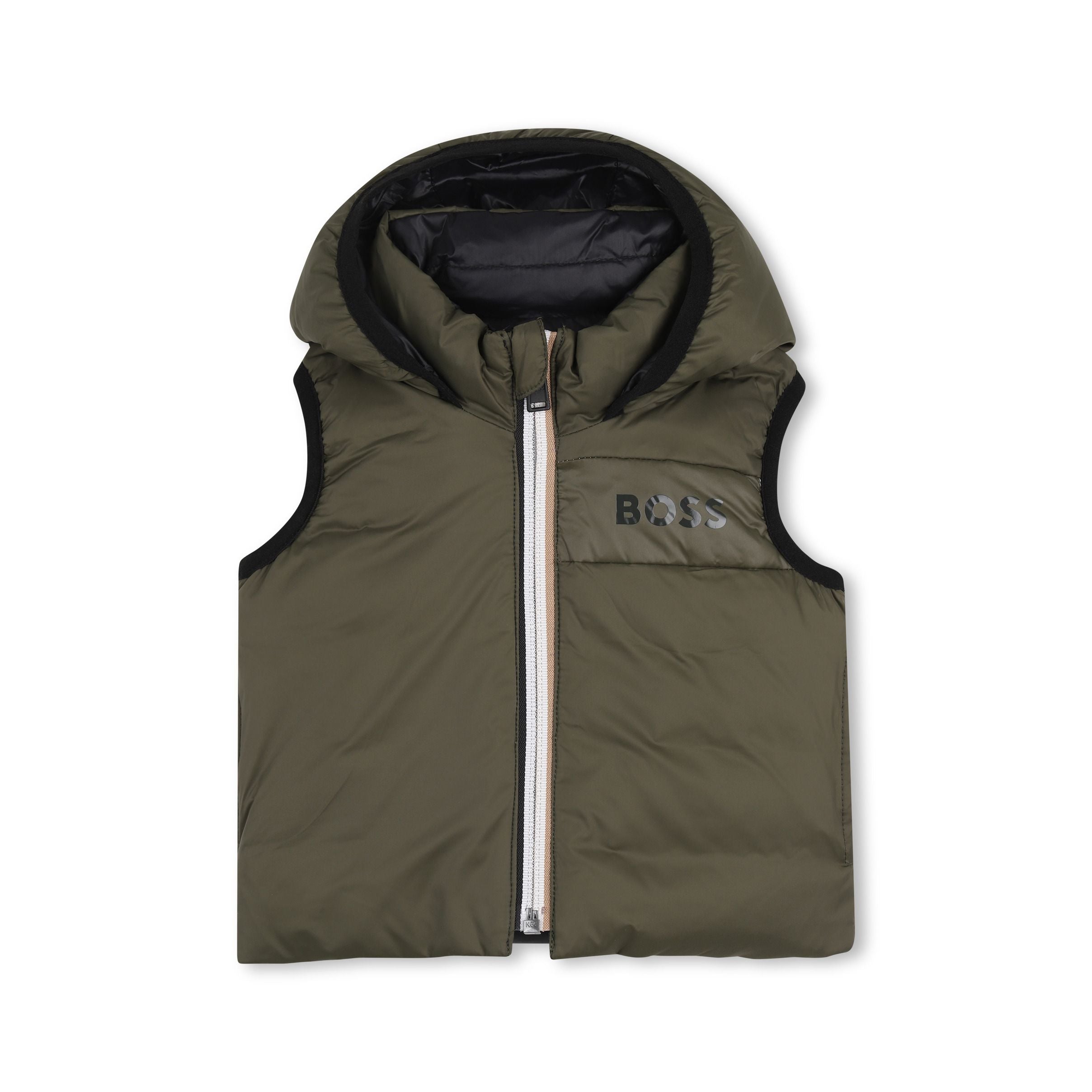 Boss-Baby Reversible Hodded Down Vest Olive Night