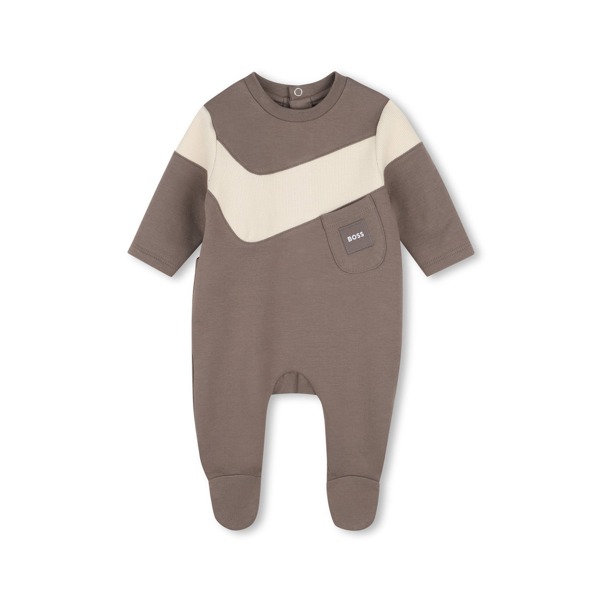 Boss-Organic Cotton And Elastane Brushed Fleece Pajamas Falcon