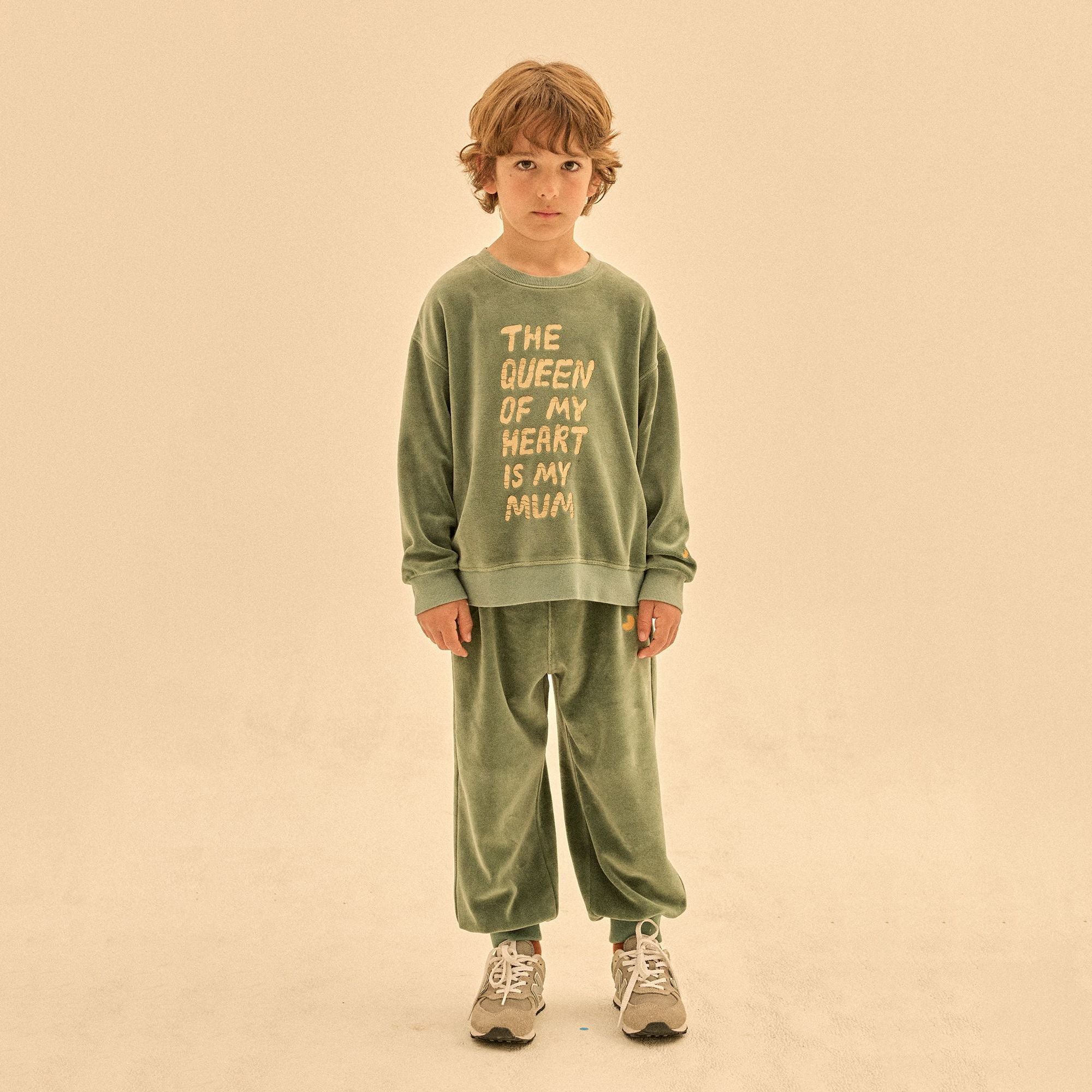 Jelly Mallow-Jellymallow Velour Sweatpants_Green