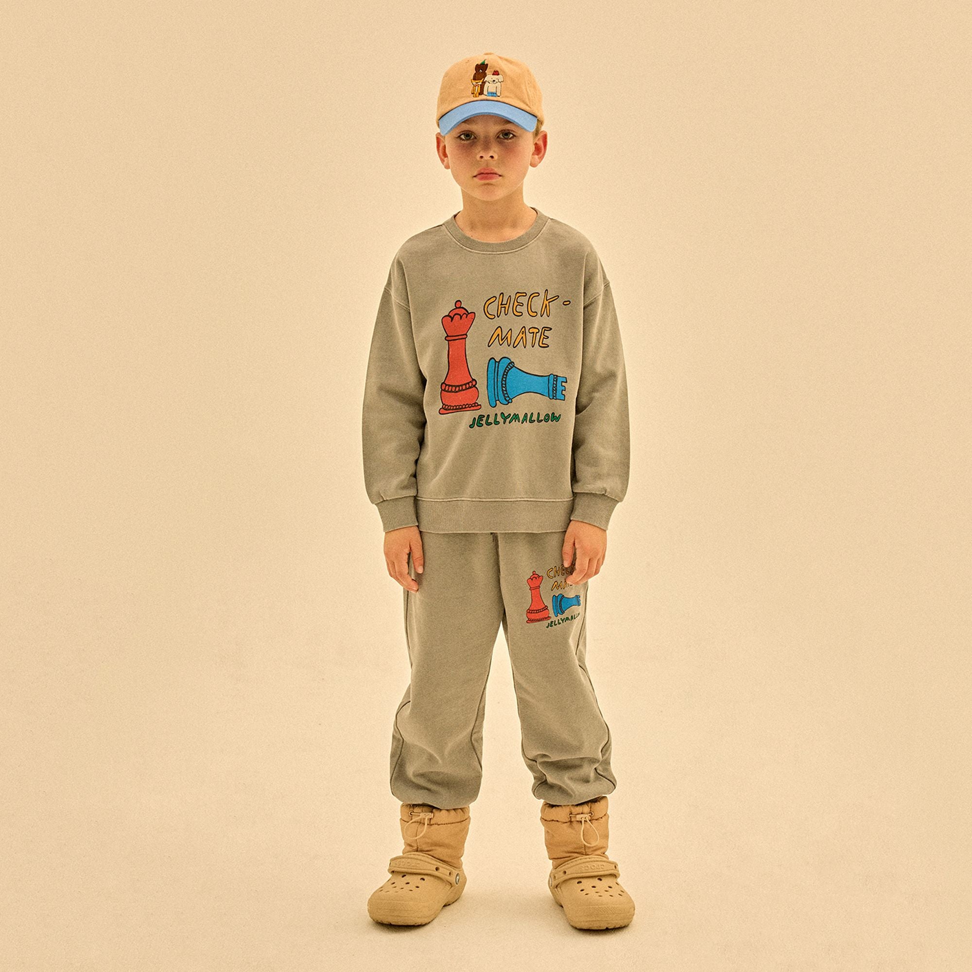 Jelly Mallow-Check Mate Pignment Sweatshirt