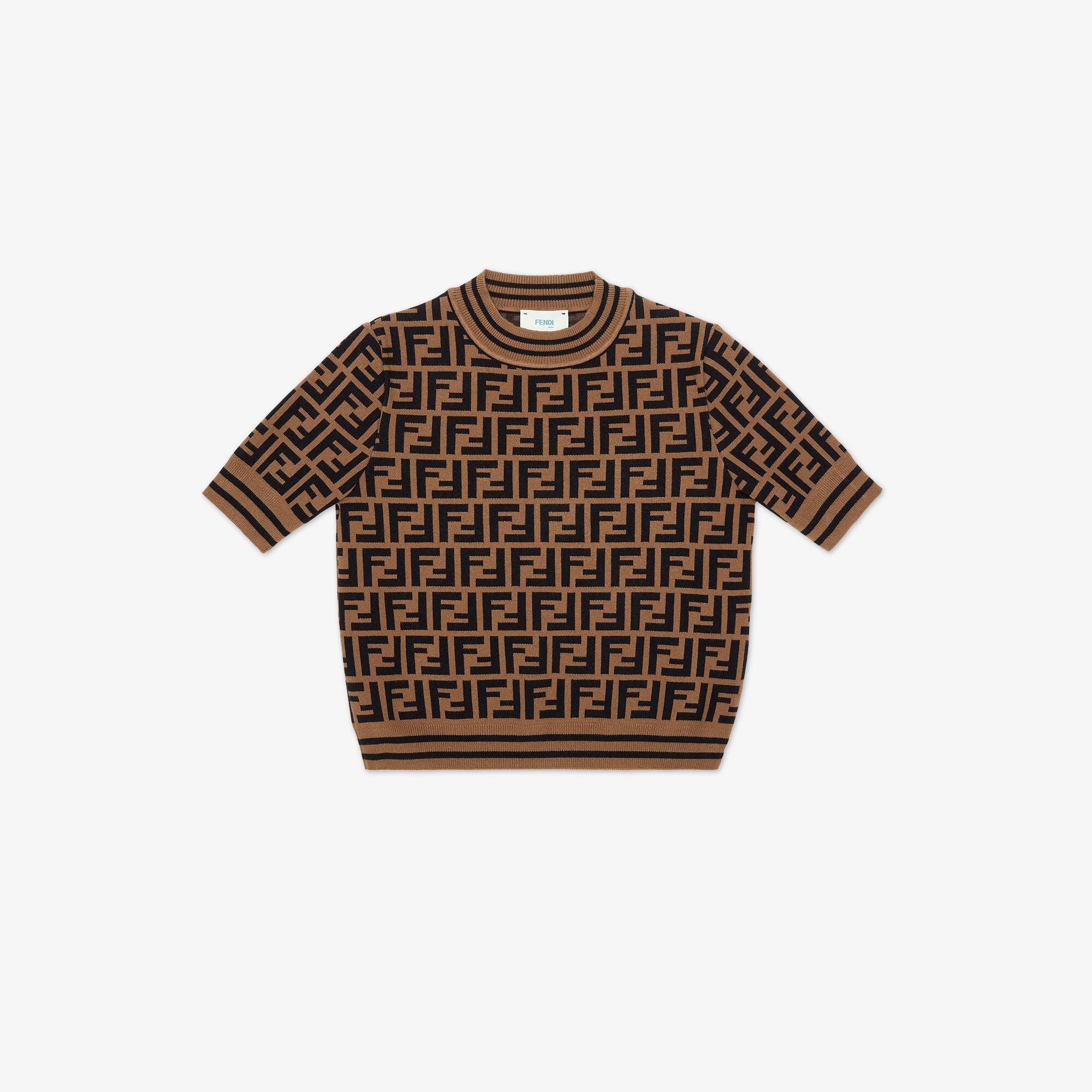 Fendi-Allover Print FF Knit Top Zucca