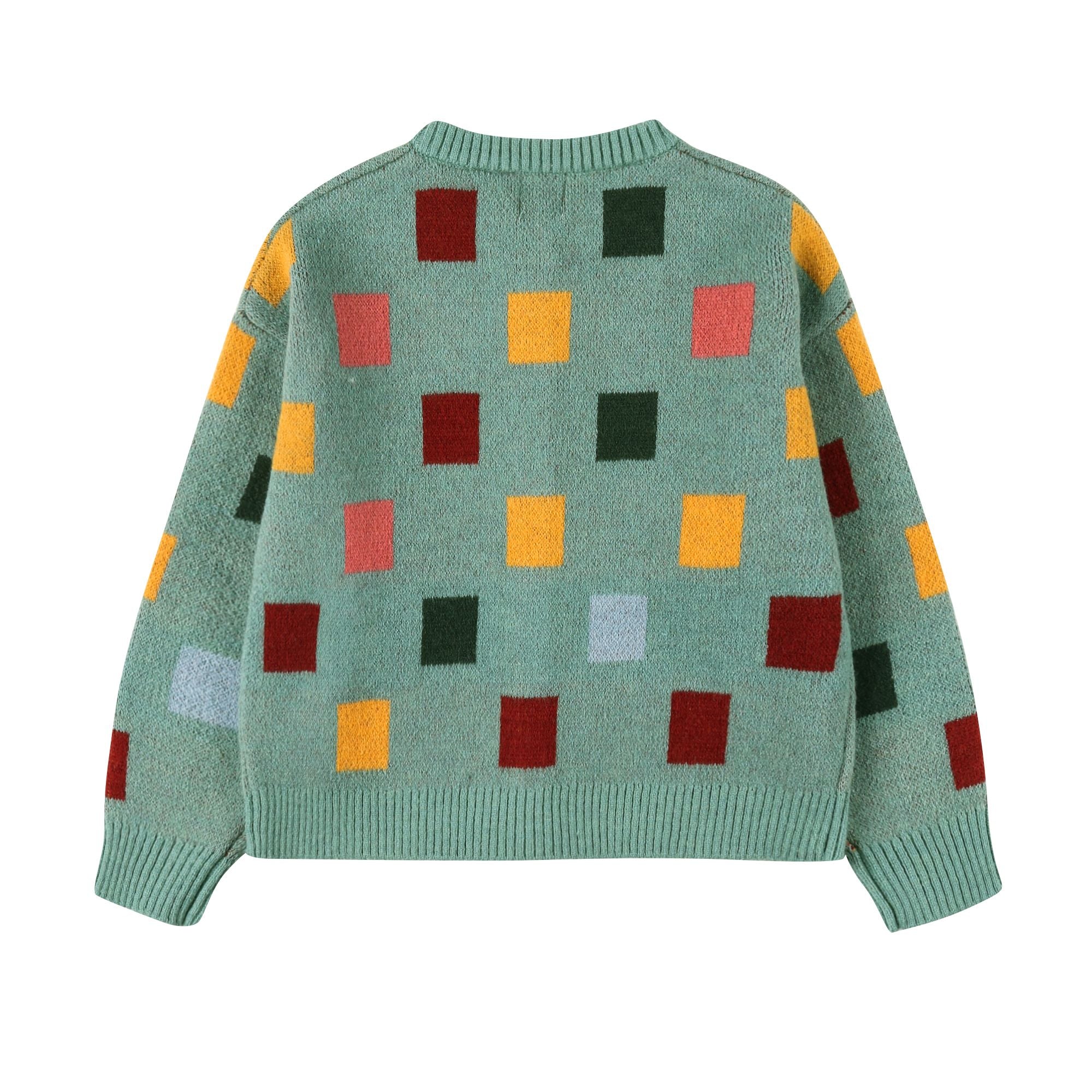 Jelly Mallow-Square Block Cardigan