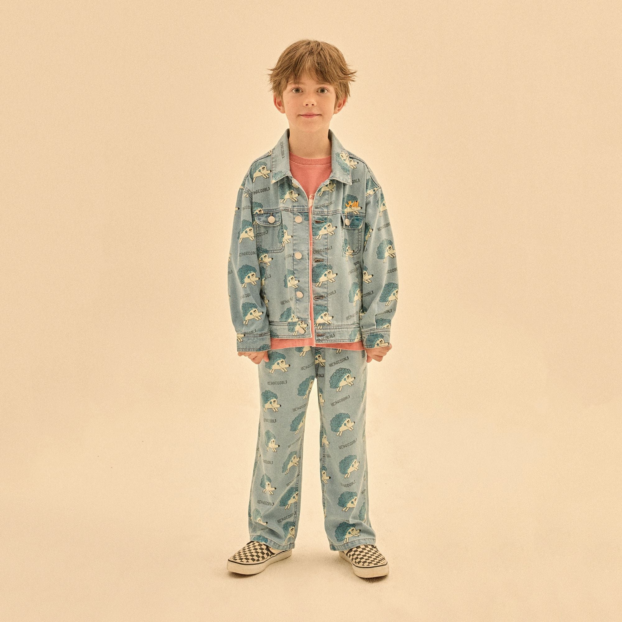 Jelly Mallow-Hedgehog Denim Pants Blue