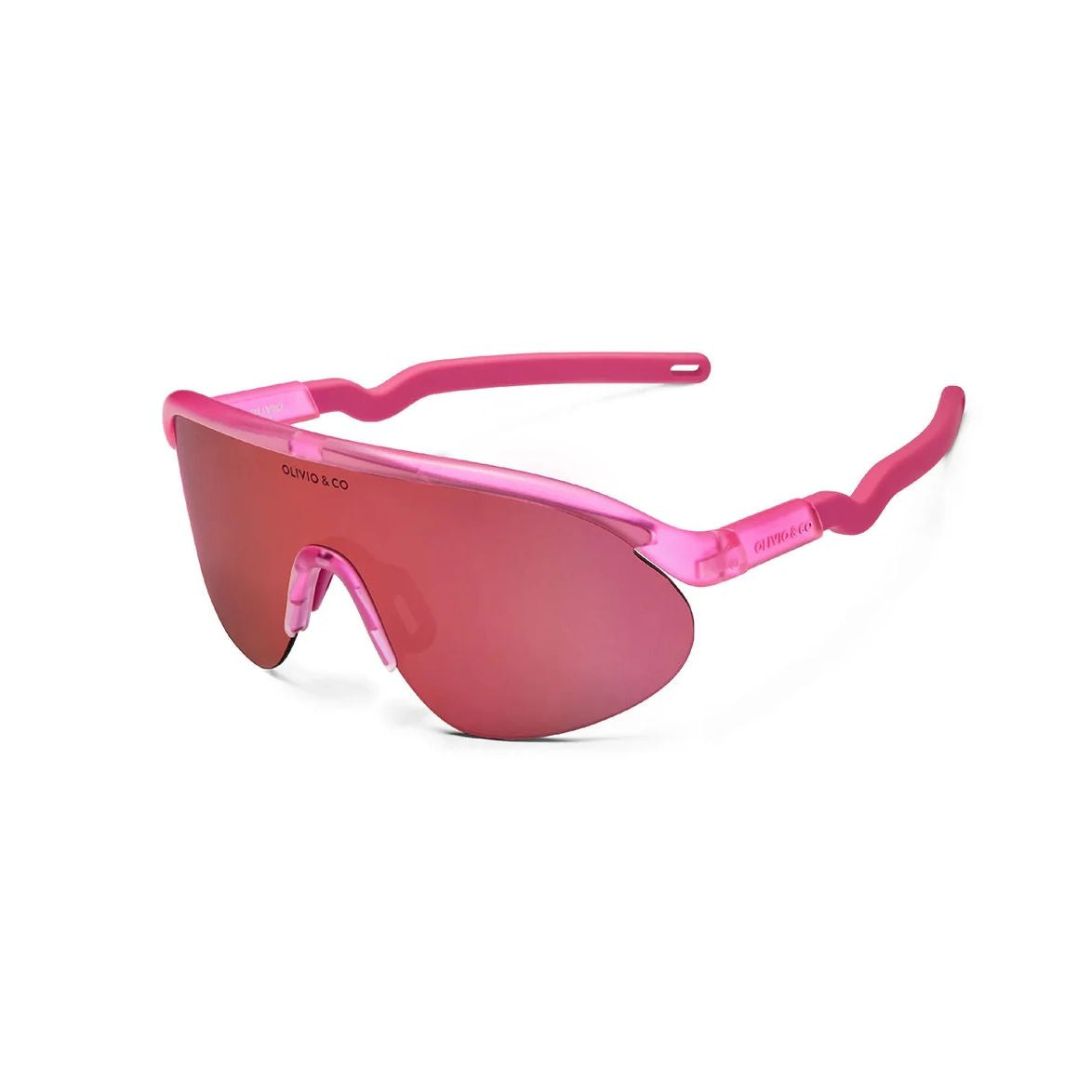 Olivio & Co-Junior Half-Rim Sports Sunglasses Flamingo Pink