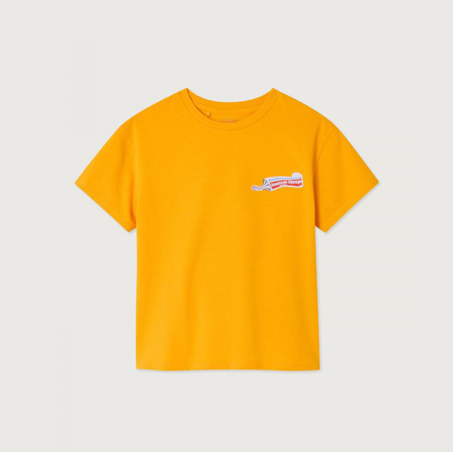 American Vintage-Kids T-Shirt Droit MC Col Rond Imprime Lumiere Vintage