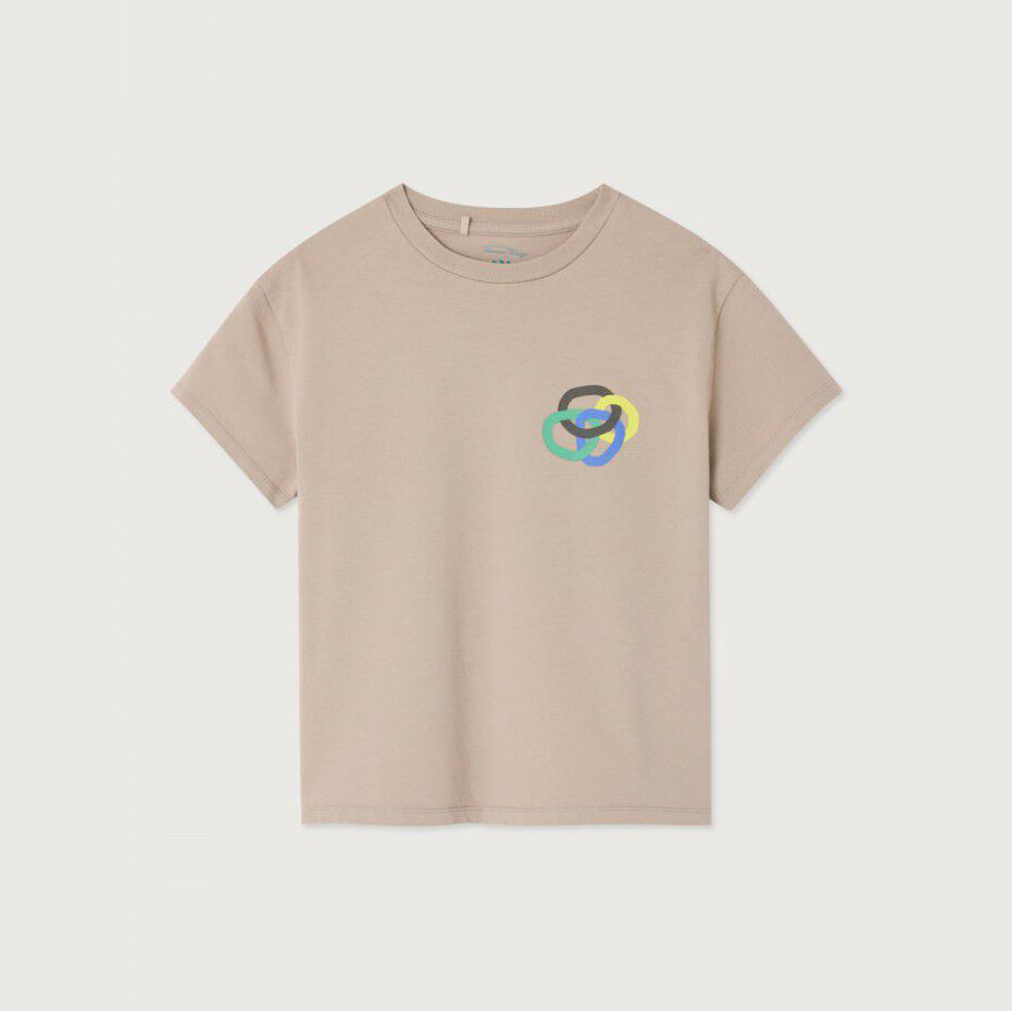 American Vintage-Kids T-Shirt Droit MC Col Rond Imprime Seigle Vintage