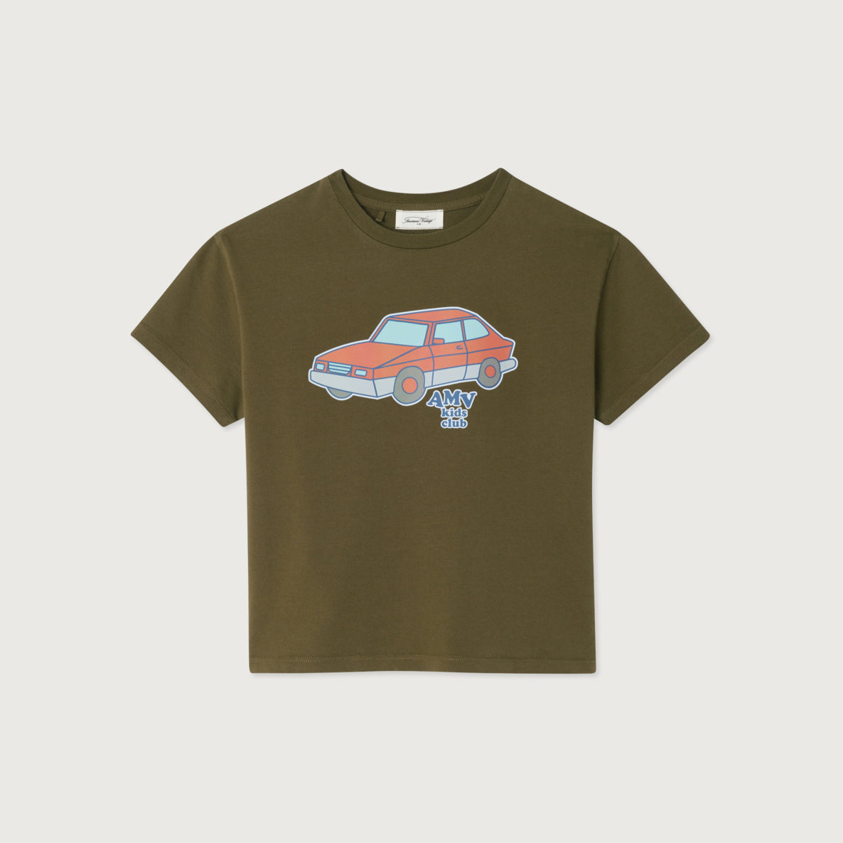 American Vintage-Short Sleeved Round Neck Straight Printed T-Shirt Bois Vintage