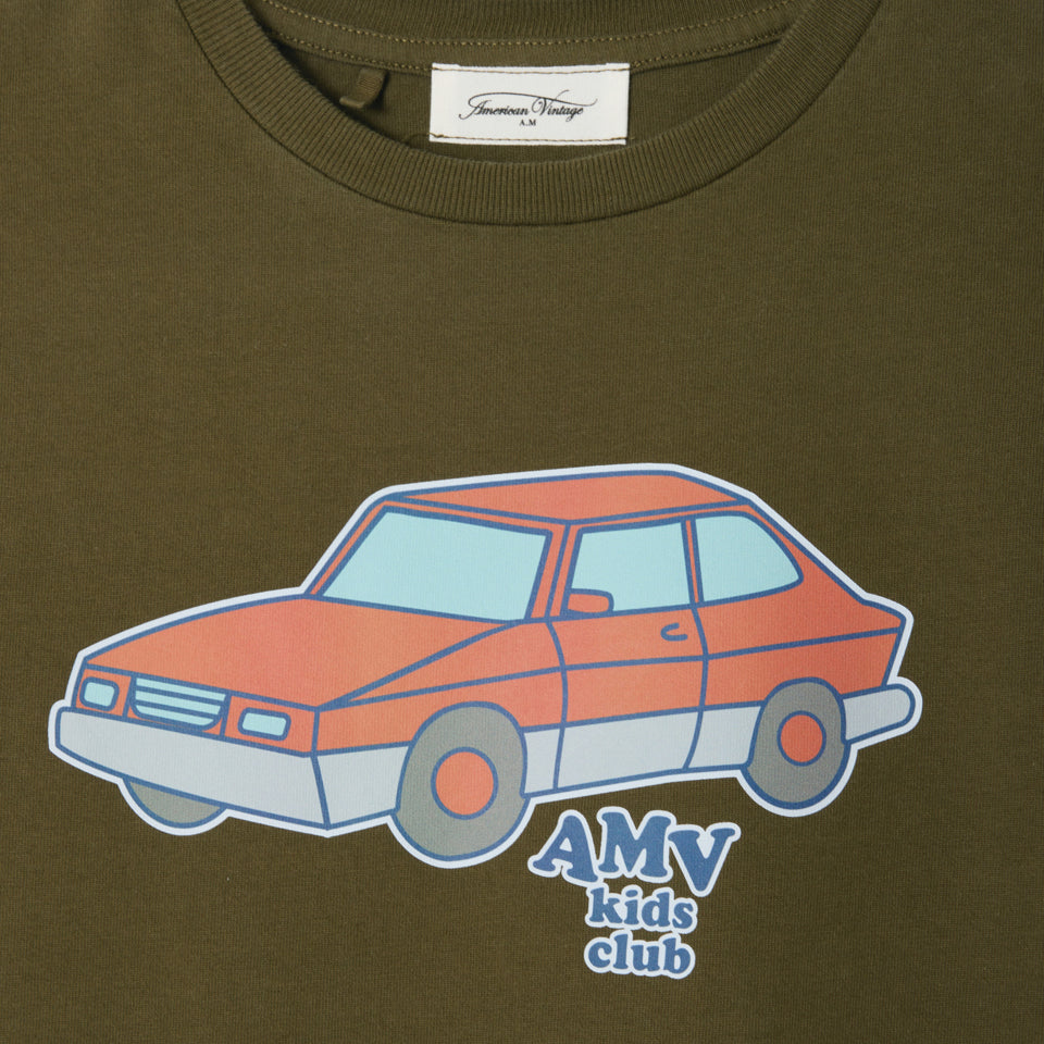 American Vintage-Short Sleeved Round Neck Straight Printed T-Shirt Bois Vintage