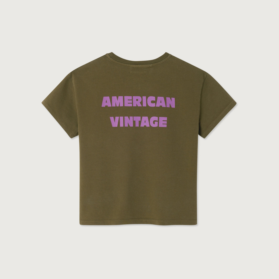 American Vintage-Short Sleeved Round Neck Straight Printed T-Shirt Bois Vintage