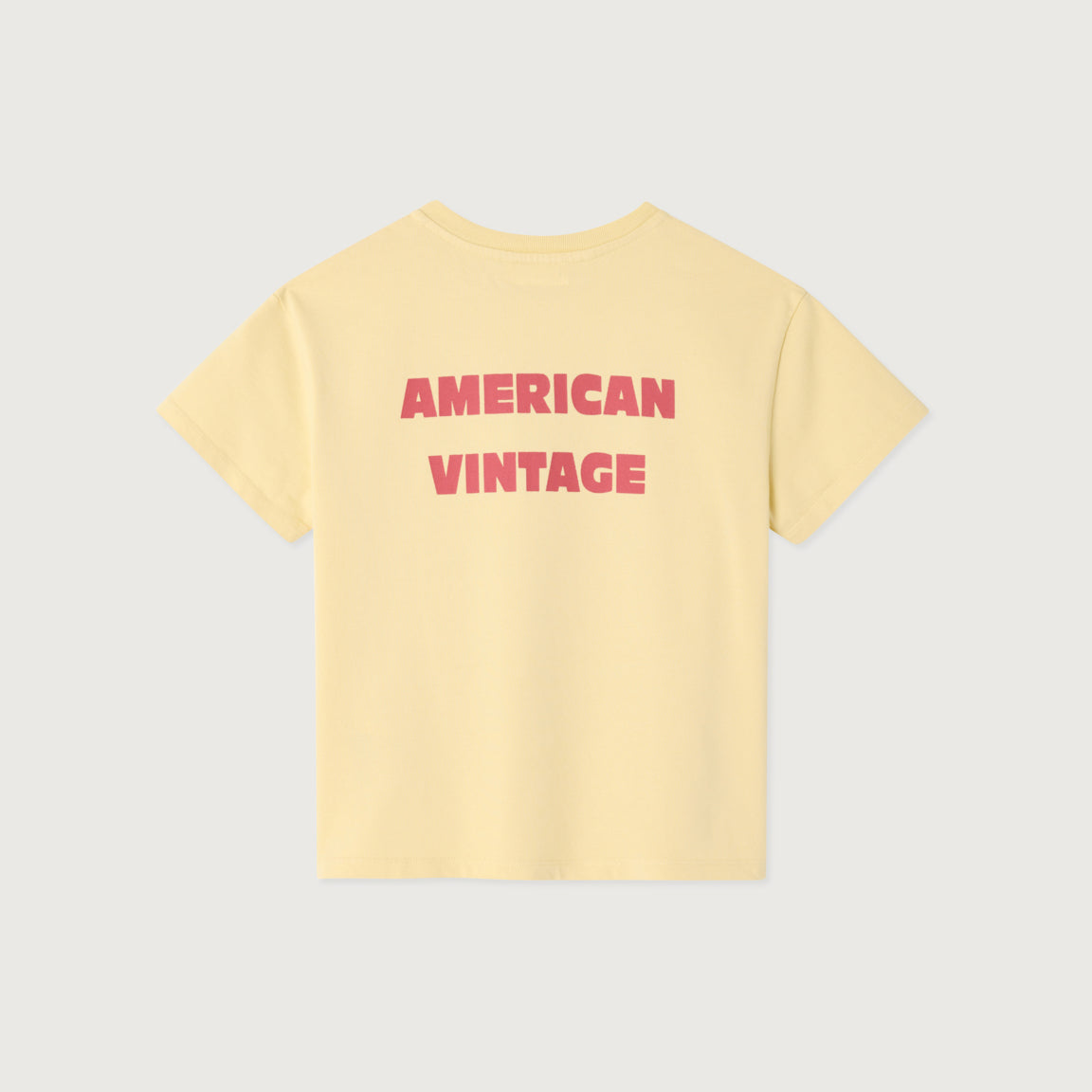American Vintage-Short Sleeved Round Neck Straight Printed T-Shirt Coquille Vintage