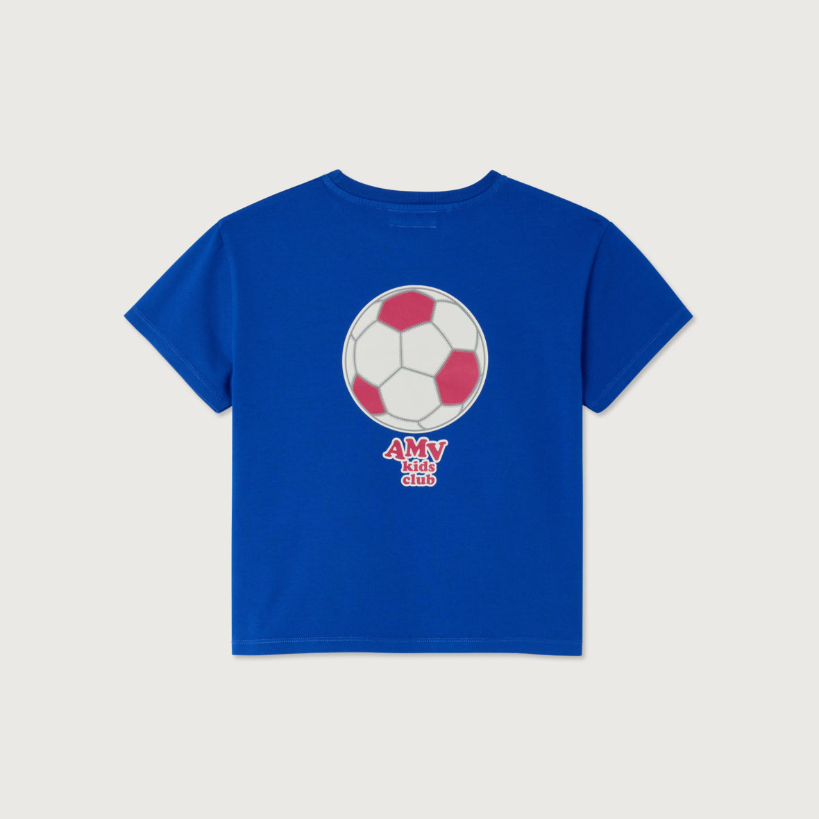 American Vintage-Short Sleeved Round Neck Straight Printed T-Shirt Indigo Vintage