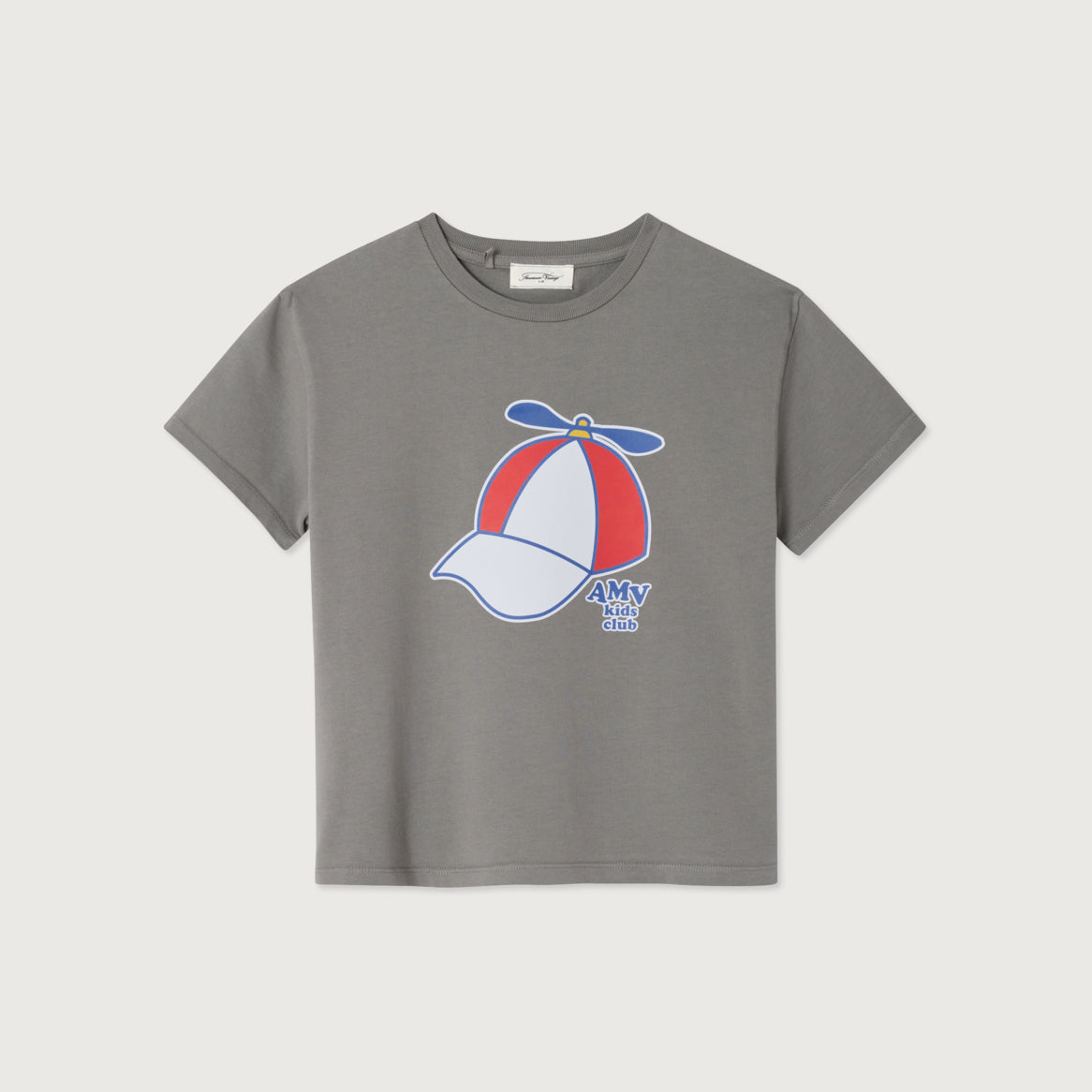 American Vintage-Short Sleeved Round Neck Straight Printed T-Shirt Souricette Vintage