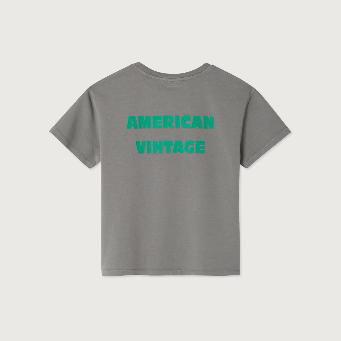 American Vintage-Short Sleeved Round Neck Straight Printed T-Shirt Souricette Vintage