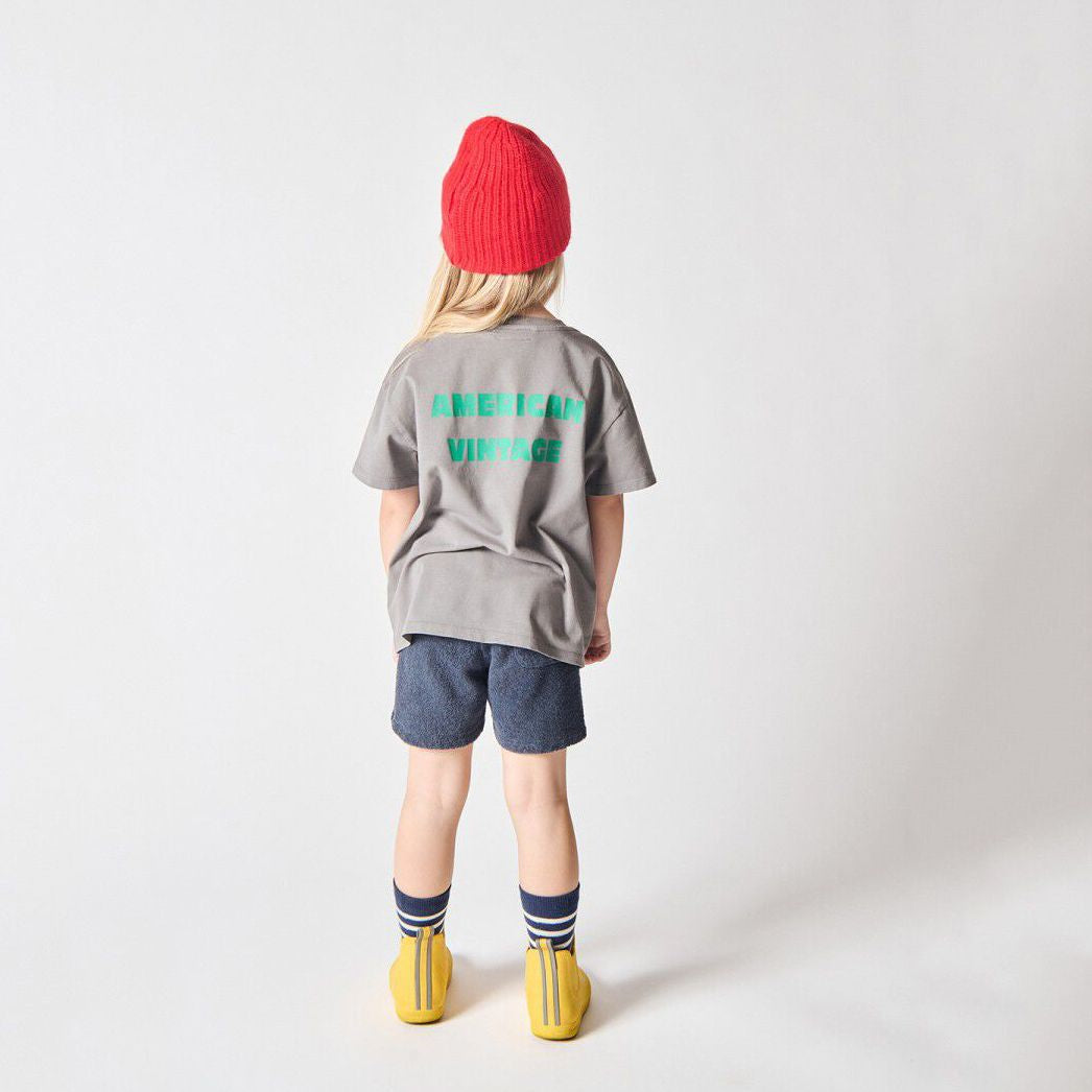 American Vintage-Short Sleeved Round Neck Straight Printed T-Shirt Souricette Vintage