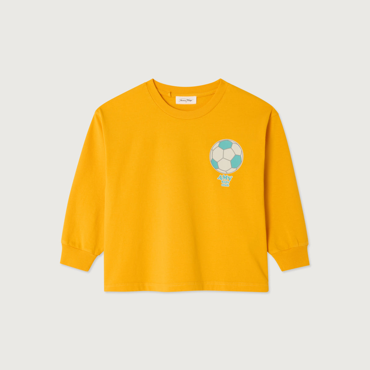 American Vintage-Long-Sleeved Round Neck Straight Printed T-Shirt Lumiere Vintage