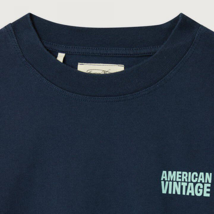 American Vintage-Kids T-Shirt Ample ML Col Rond Navy