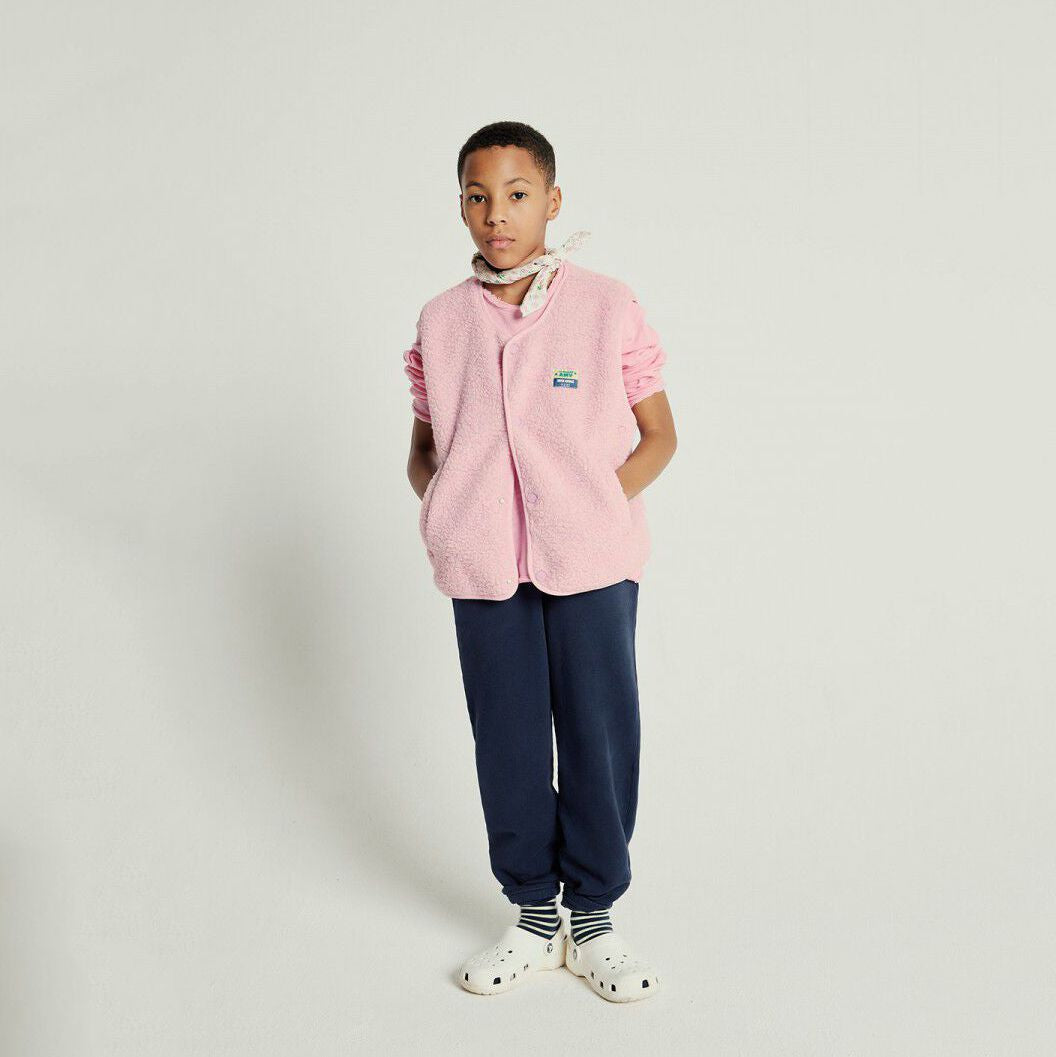 American Vintage-Sleeveless Loose Fit Jacket Dragee Chine