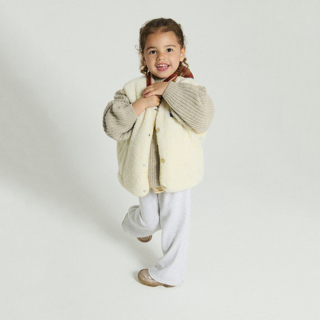 American Vintage-Sleeveless Loose Fit Jacket Ecru