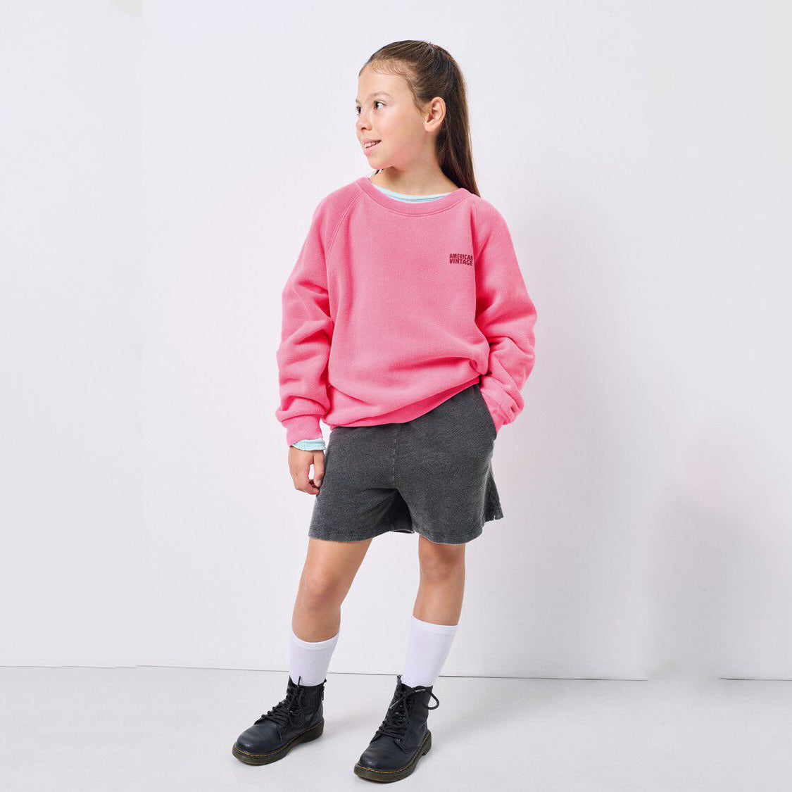 American Vintage-SWEAT ML COL ROND