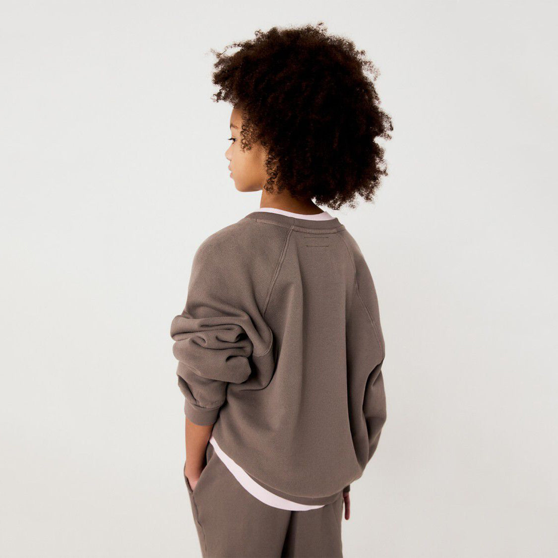 American Vintage-Kids Sweat ML Col Rond Cendre Vintage